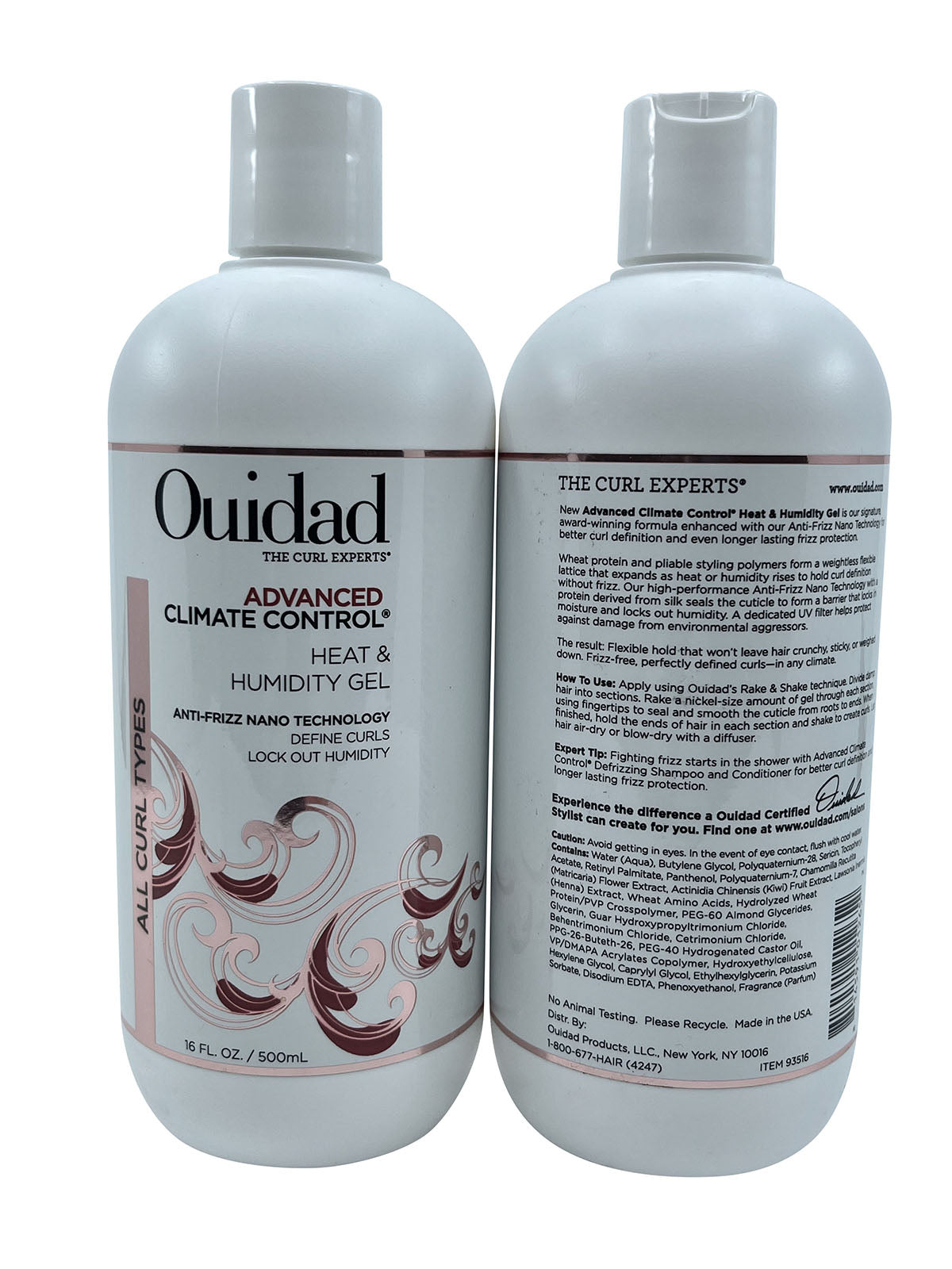 Ouidad Advanced Climate Control Heat Humidity Gel 16 OZ Pack of 2