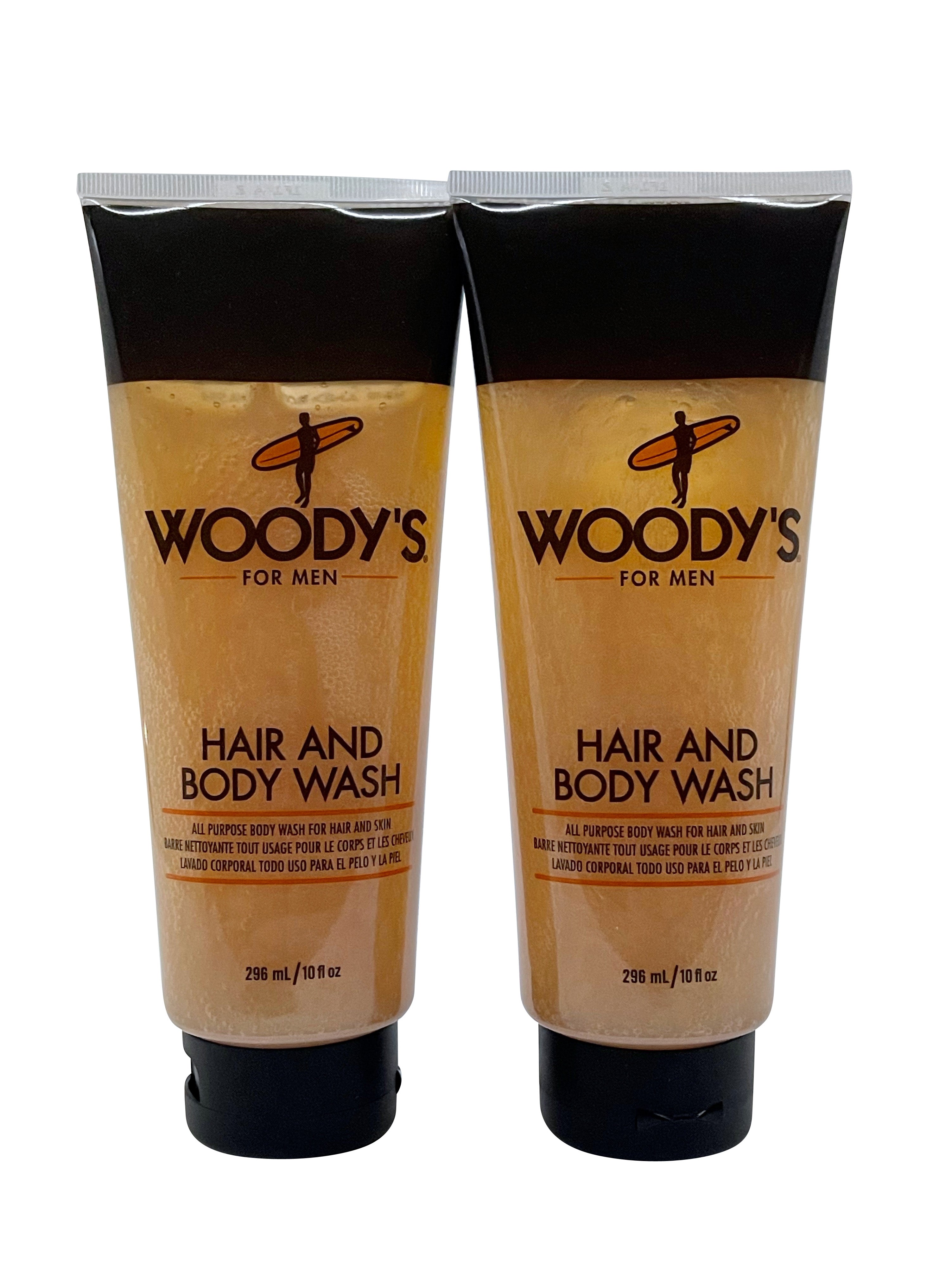 Woody's for Men Hair and Body Wash 10 OZ Set of 2