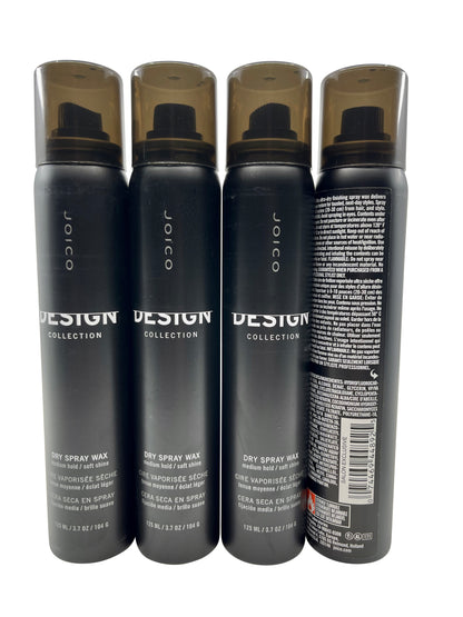 Joico Design Collection Dry Spray Wax Medium Hold Soft Shine 3.7 OZ Set of 4