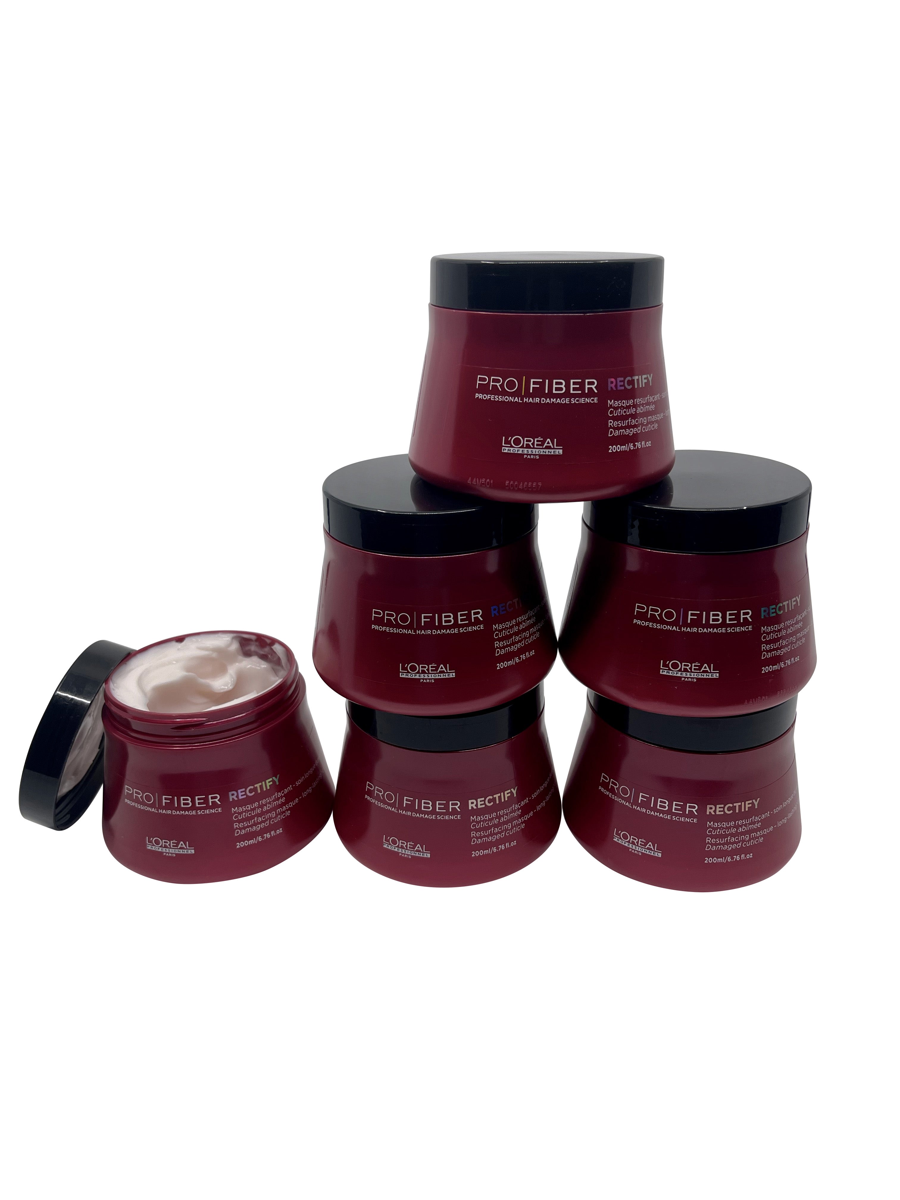 L'Oreal Professional Pro Fiber Rectify Resurfacing Mask 6.76 OZ Set of 6