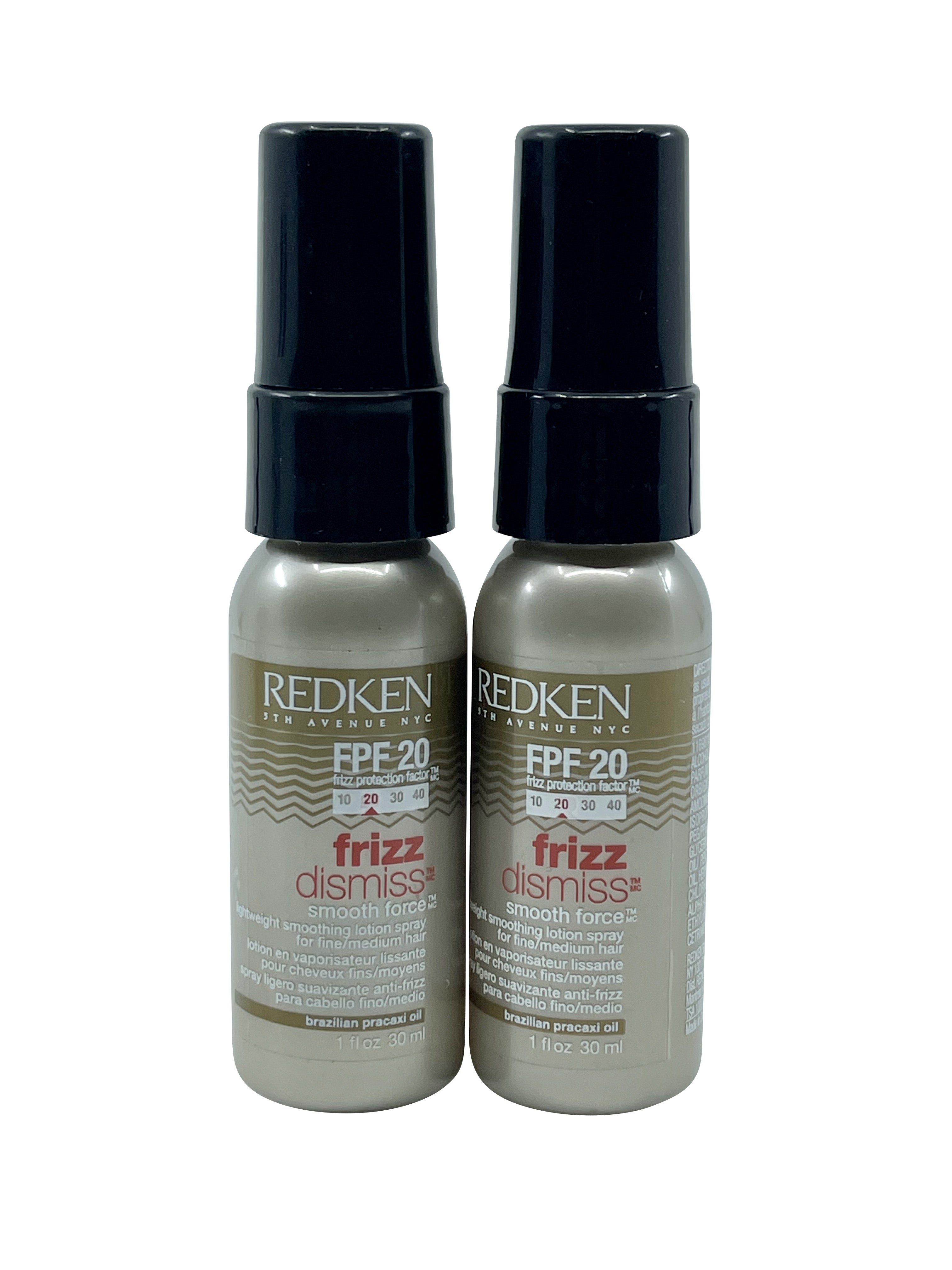 Redken Frizz Dismiss Deflate Leave in Smoothing Oil Serum 1 OZ set of 2 Level 20