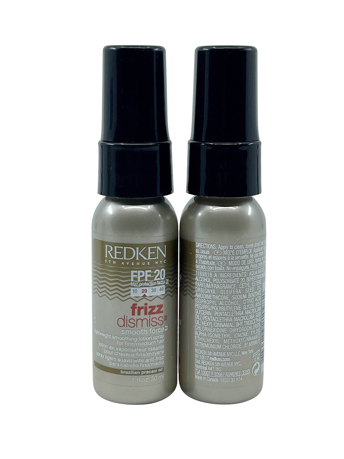 Redken Frizz Dismiss Deflate Leave in Smoothing Oil Serum 1 OZ set of 2 Level 20