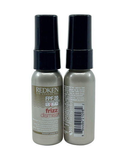 Redken Frizz Dismiss Deflate Leave in Smoothing Oil Serum 1 OZ set of 2 Level 20