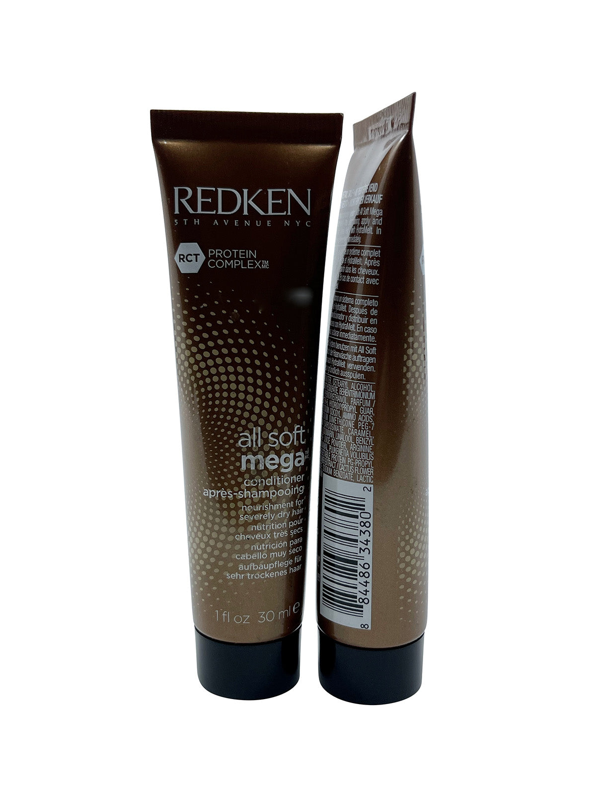 Redken All Soft Mega Conditioner Dry & Brittle Hair 1 OZ Set of 2