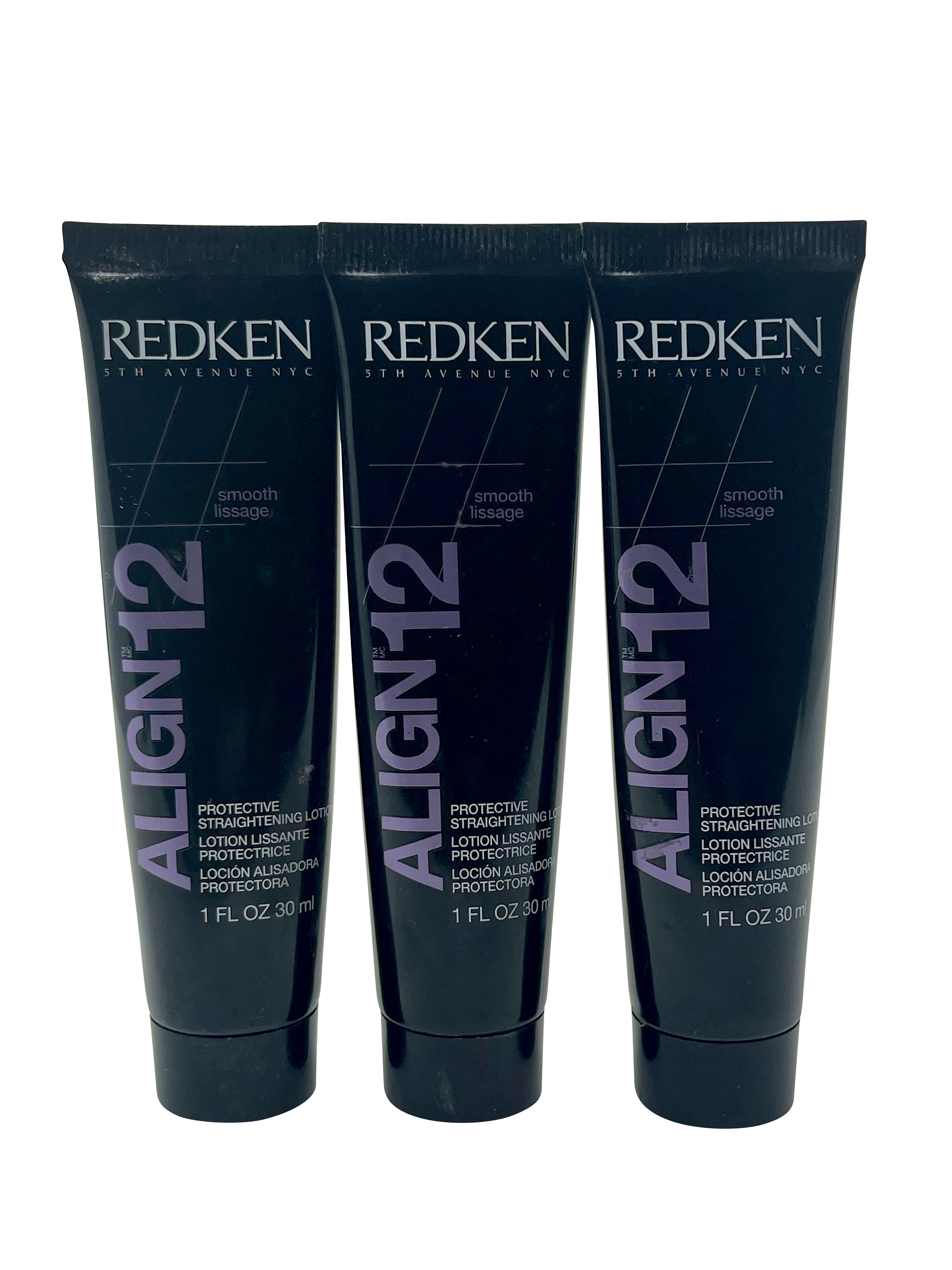 Redken Align 12 Protective Straightening Lotion 1 OZ Set of 3