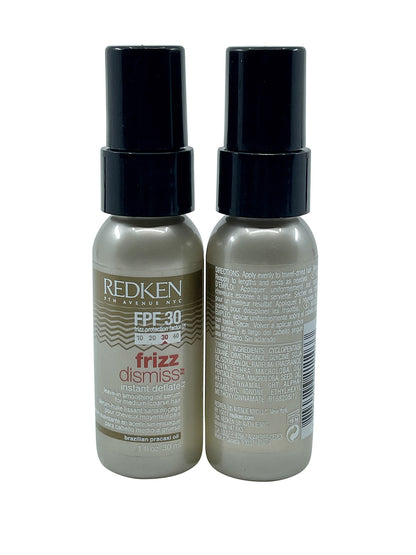 Redken Frizz Dismiss Deflate Leave in Smoothing Oil Serum 1 OZ set of 2 Level 30