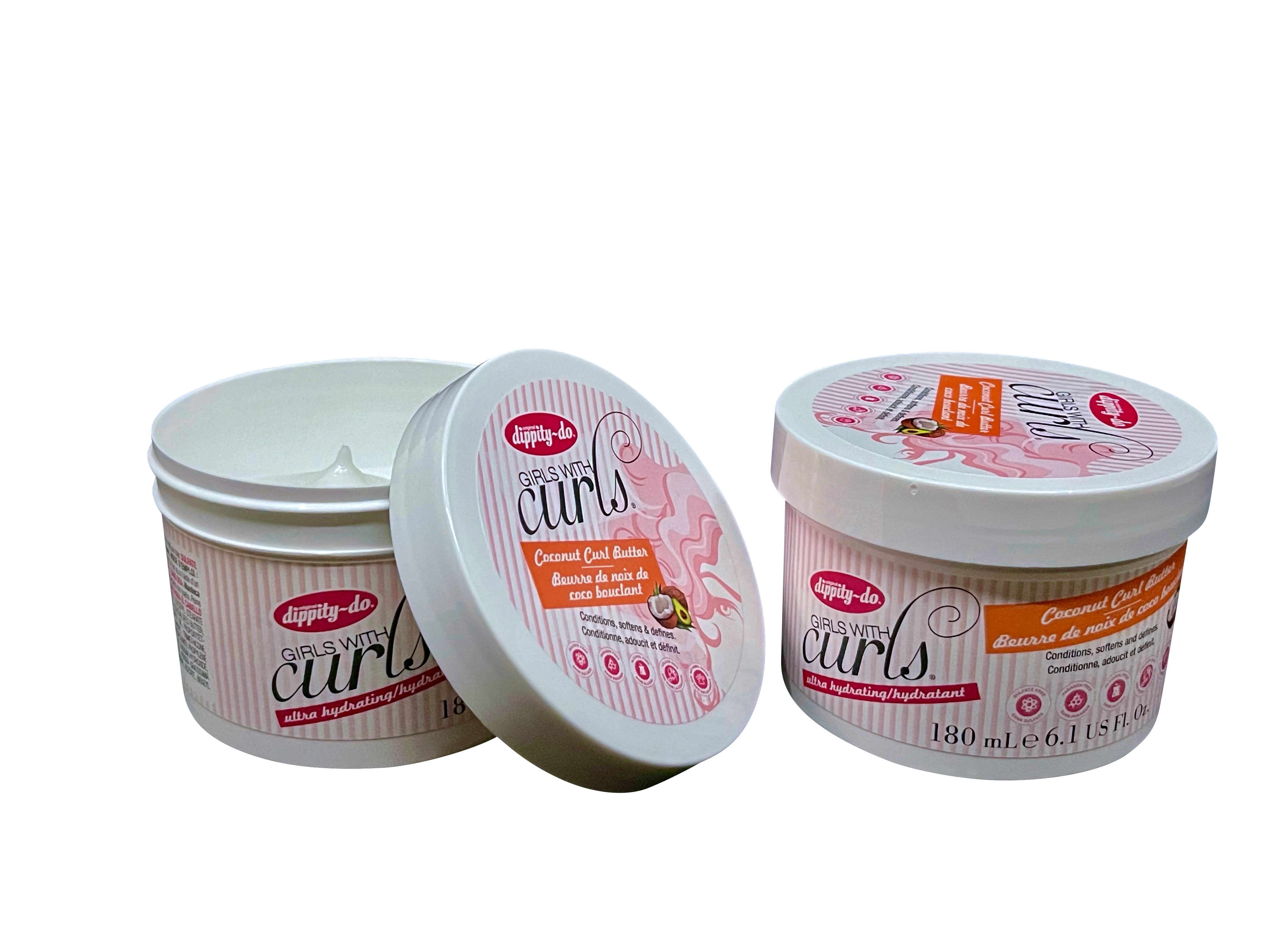 Dippity Do Girls with Curls Coconut Curl Butter 6.1 OZ Pack of 2