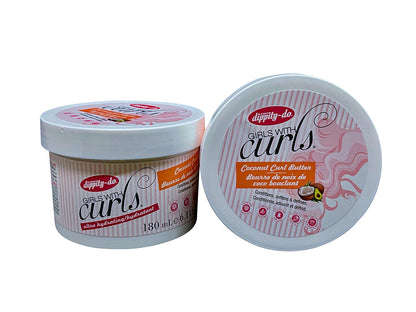 Dippity Do Girls with Curls Coconut Curl Butter 6.1 OZ Pack of 2