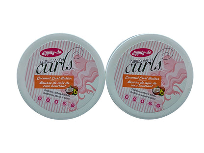 Dippity Do Girls with Curls Coconut Curl Butter 6.1 OZ Pack of 2