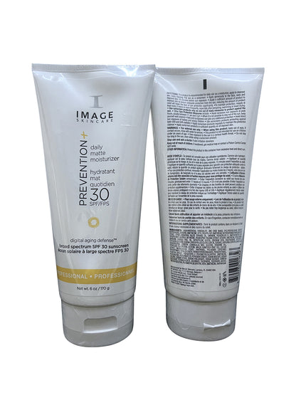 Image Skin Prevention Matte Moisturizer Sunscreen SPF 30 6 OZ Set of 2