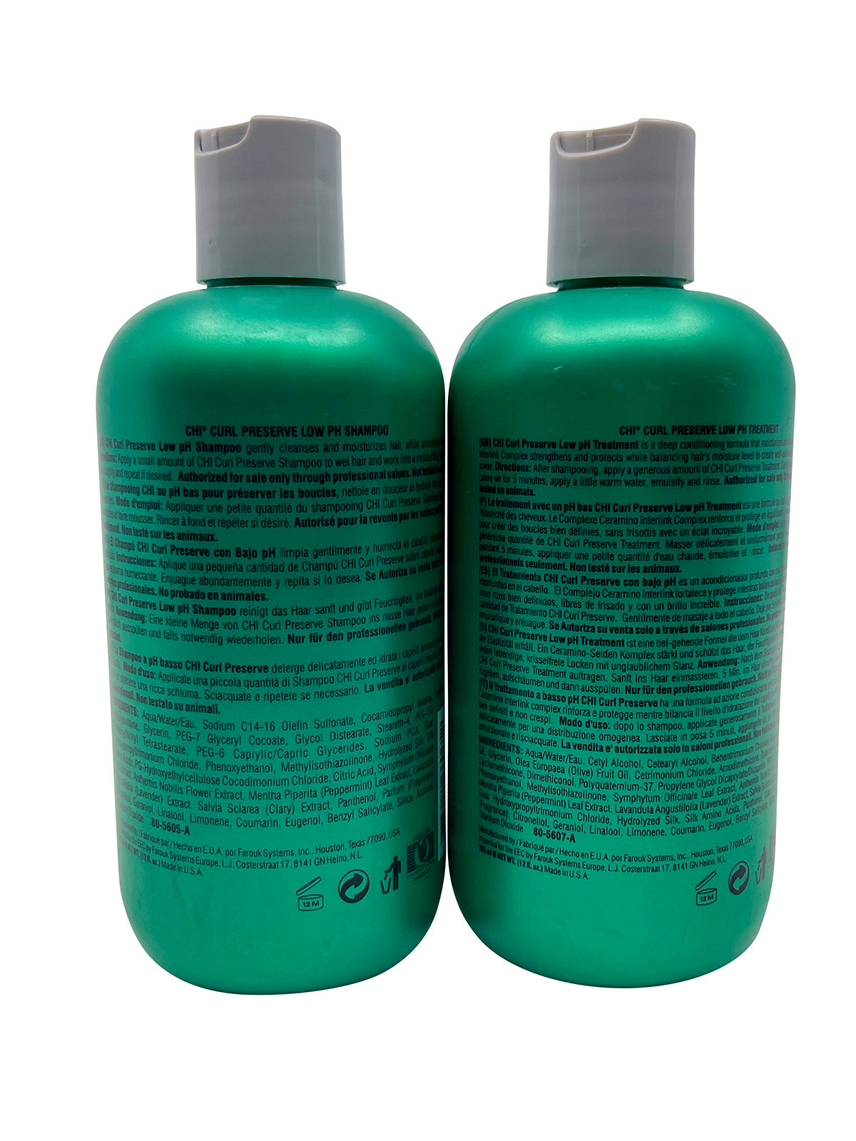 CHI Curl Preserve System Low PH Shampoo & Treatment Set 12 OZ Each