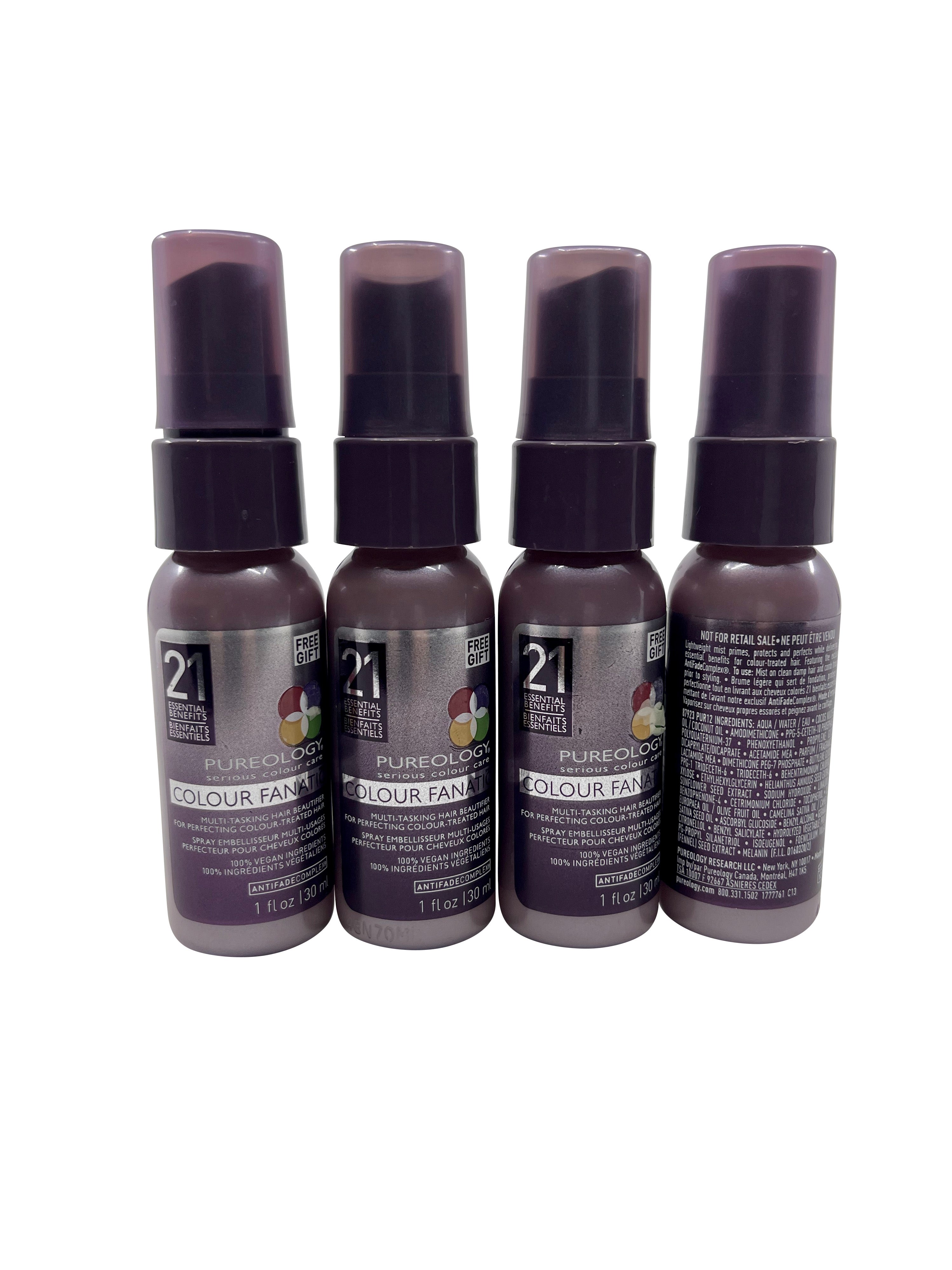 Pureology Colour Fanatic Multi Tasking Hair Beautifier 1 OZ Set of 4