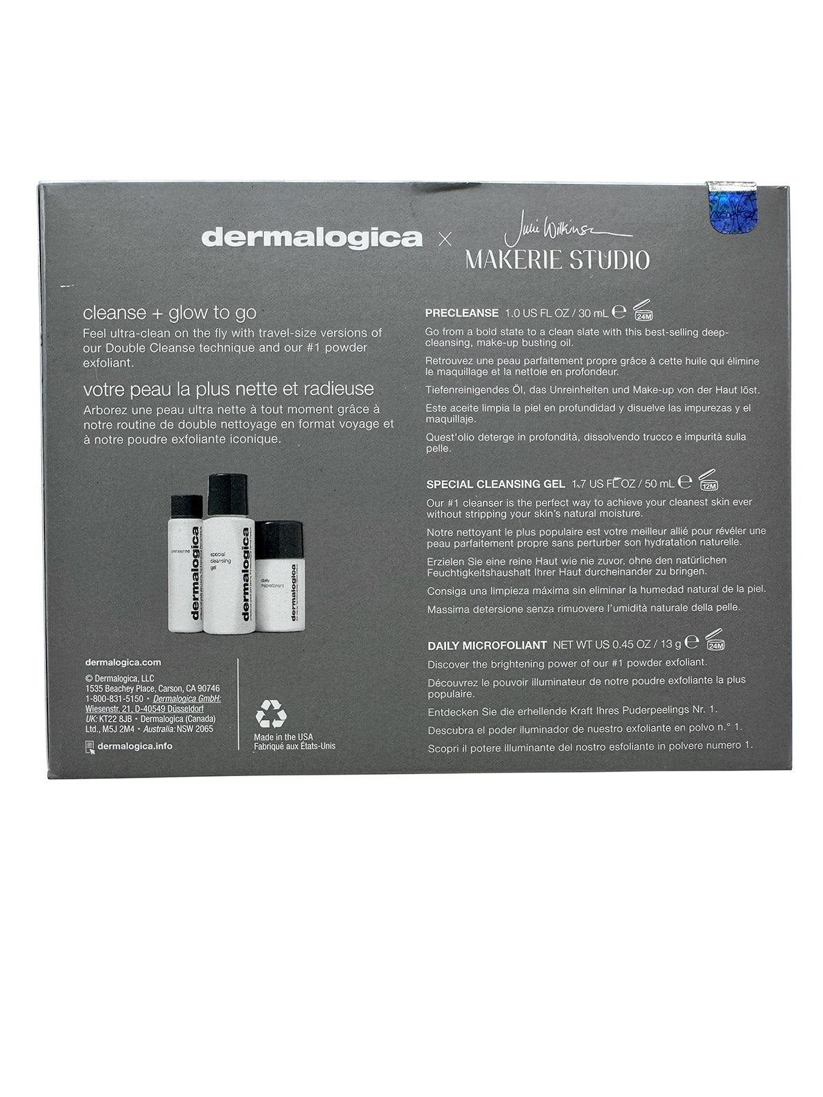 Dermalogica & Julie Wilkerson Makerie Studio Your Best Cleanse & Glow To Go Set