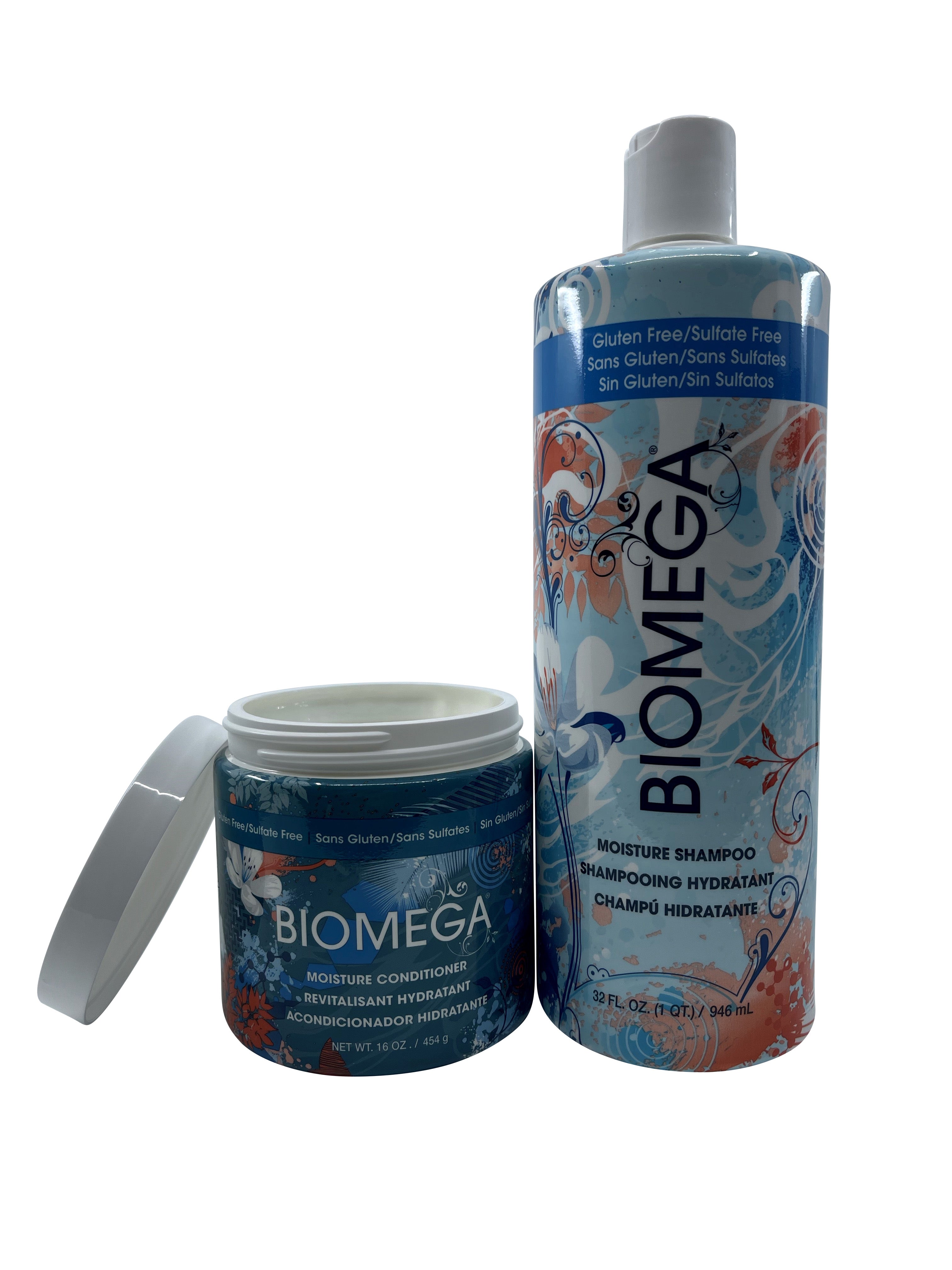 Aquage Biomega Moisture Shampoo 32 OZ & Moisture Conditioner 16 OZ