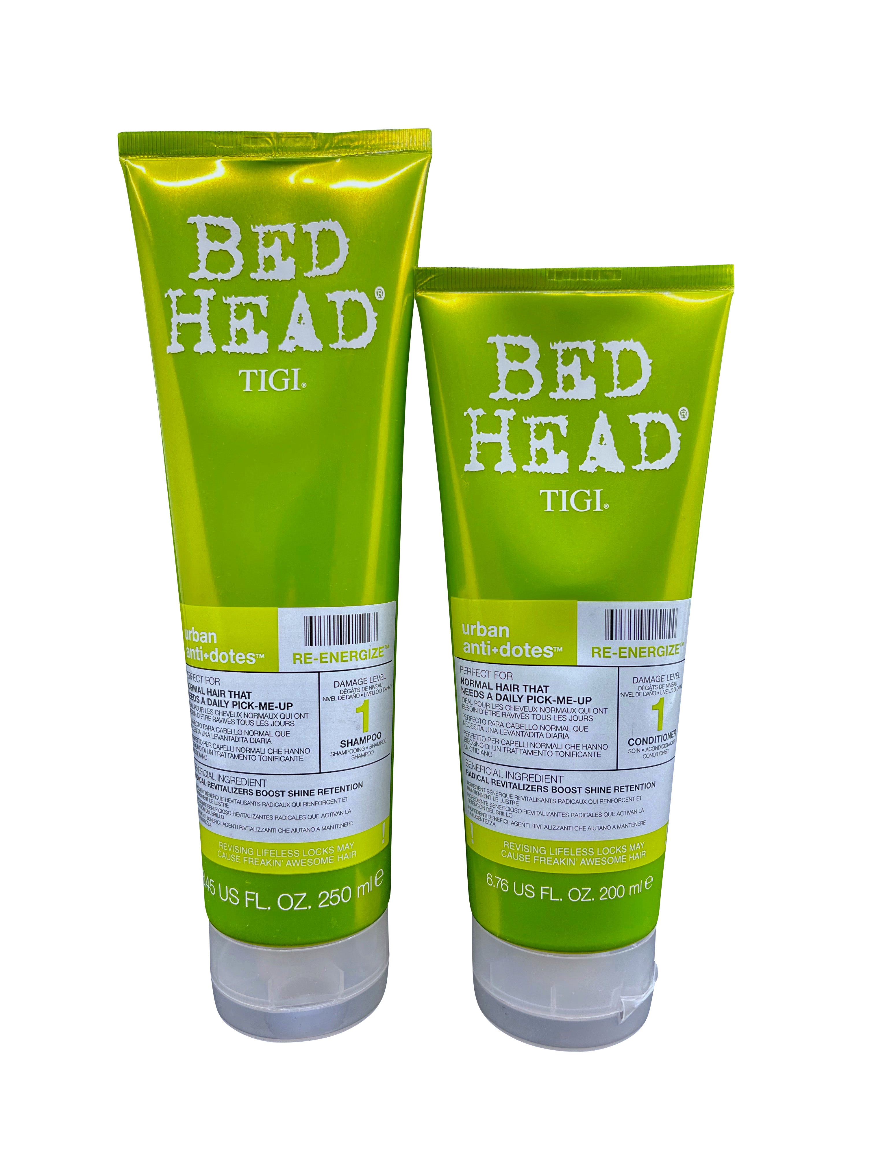 TIGI Bed Head Re Energize Shampoo 8.45 OZ & Conditioner 6.76 OZ Set