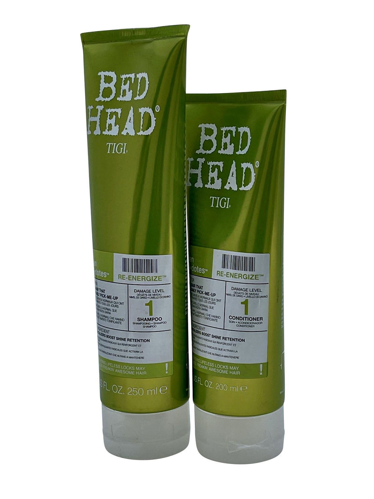 TIGI Bed Head Re Energize Shampoo 8.45 OZ & Conditioner 6.76 OZ Set