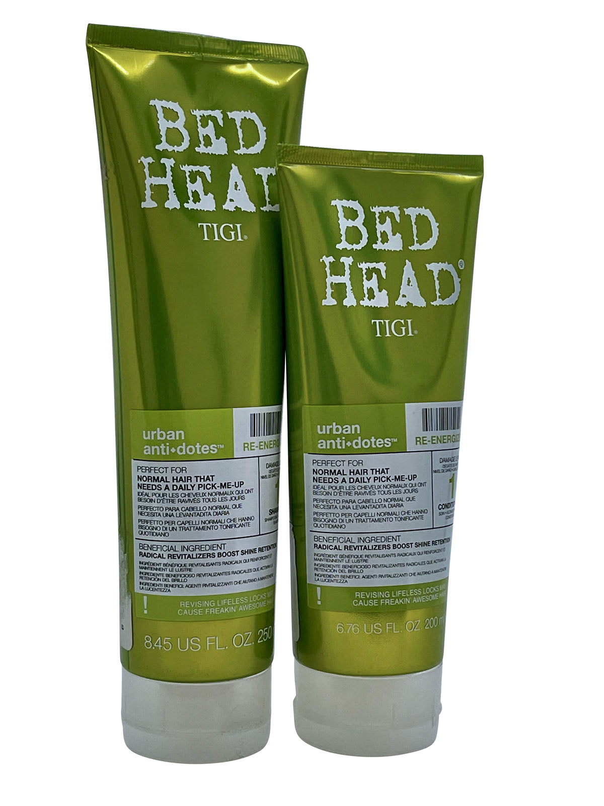 TIGI Bed Head Re Energize Shampoo 8.45 OZ & Conditioner 6.76 OZ Set