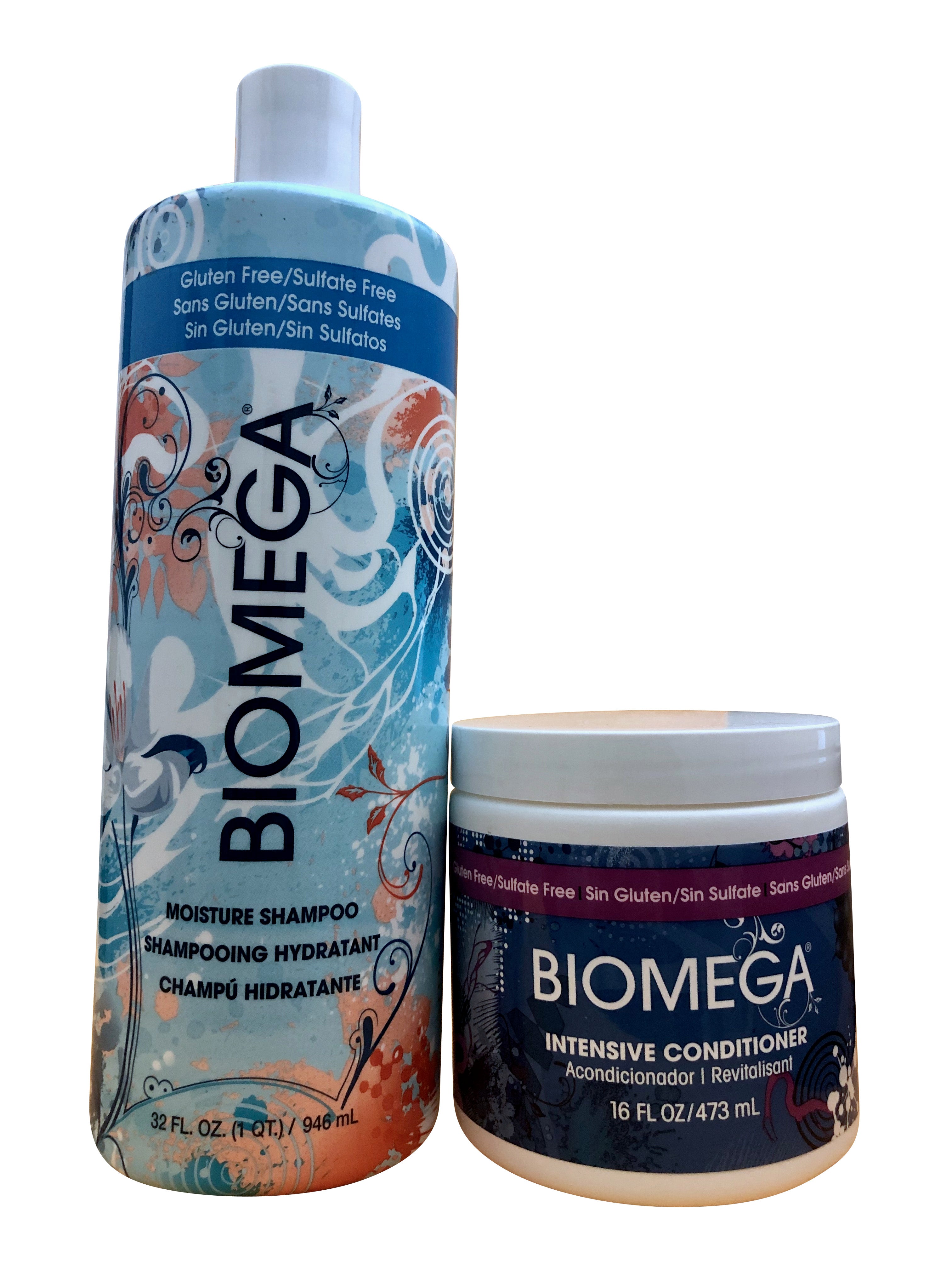 Aquage Biomega Moisture Shampoo 32 OZ & Intensive Conditioner 16 OZ