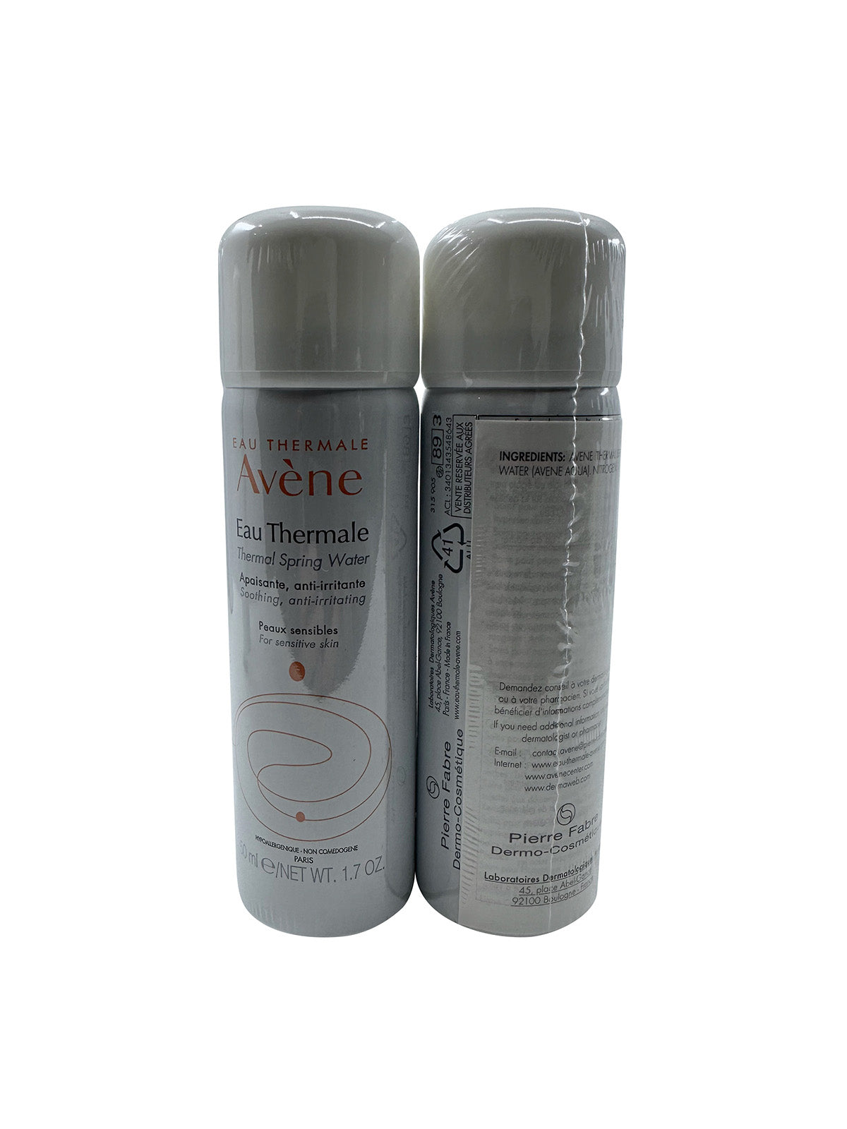 Avene Thermal Spring Water Sensitive Skin 1.7 OZ Set of 2