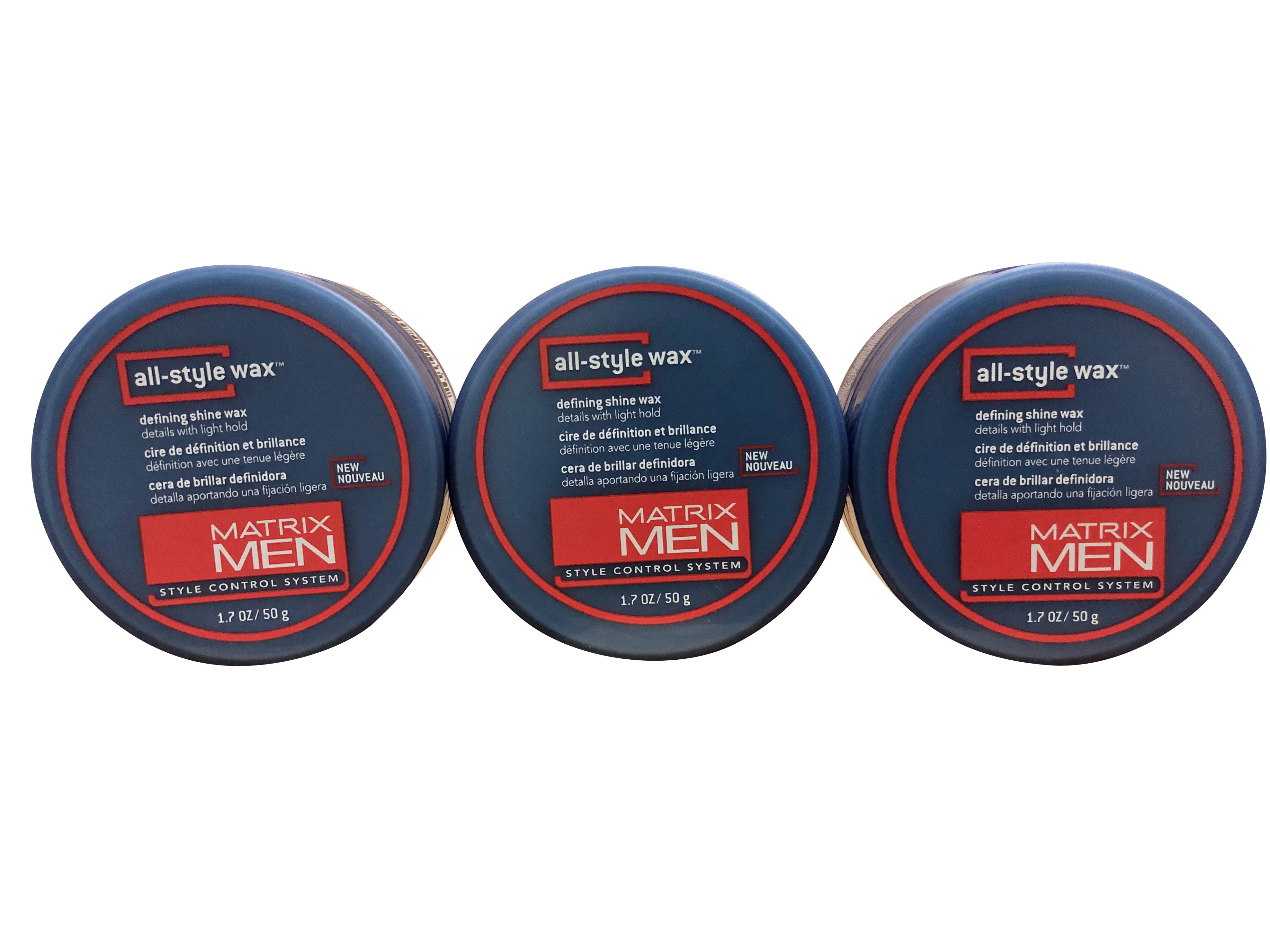 Matrix Men All Style Wax Defining Shine Wax 1.7 OZ Set of 3