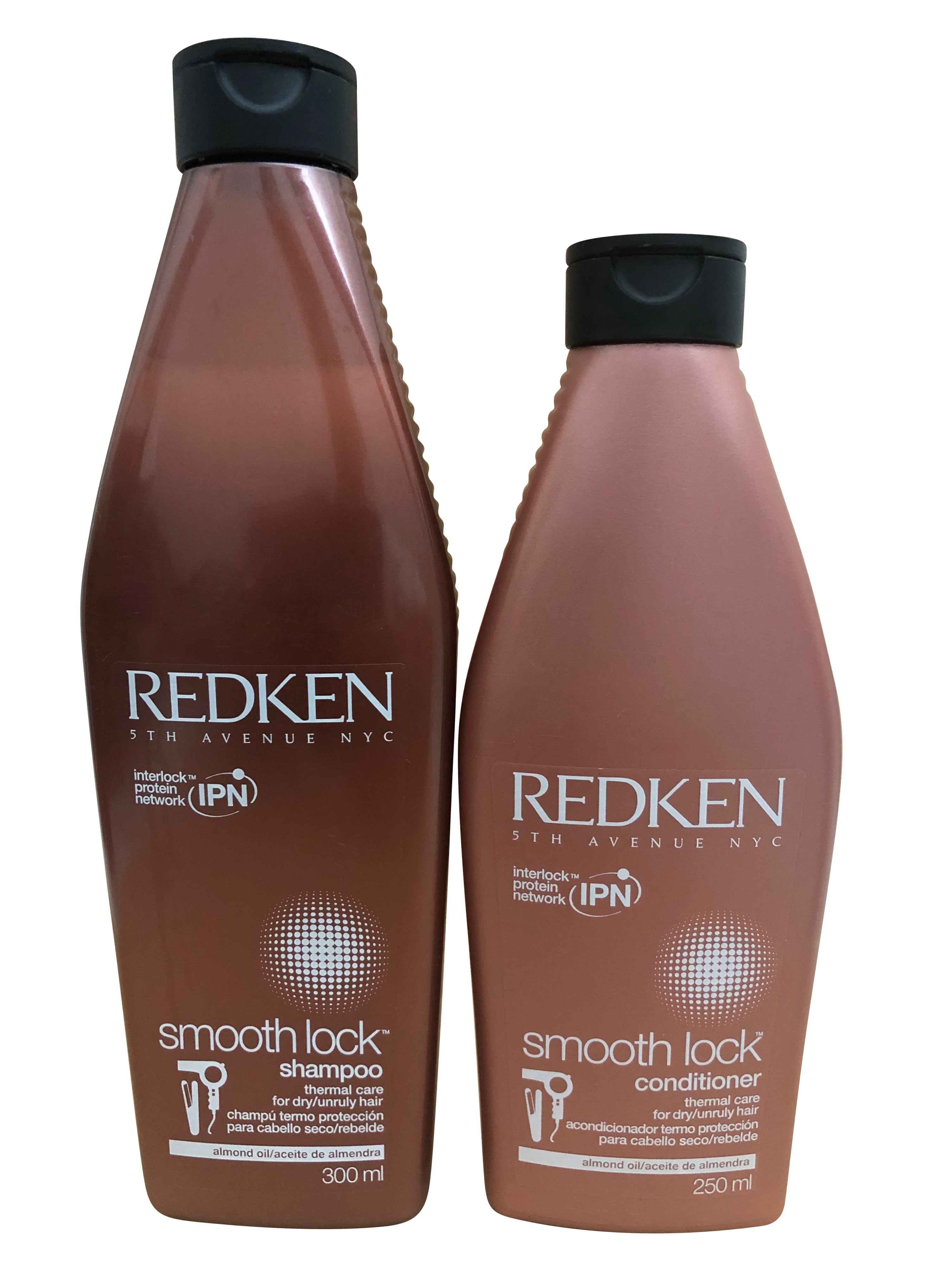 Redken Smooth Lock Shampoo 10.1 oz & Conditioner 8.5 oz Set Dry & Unruly Hair