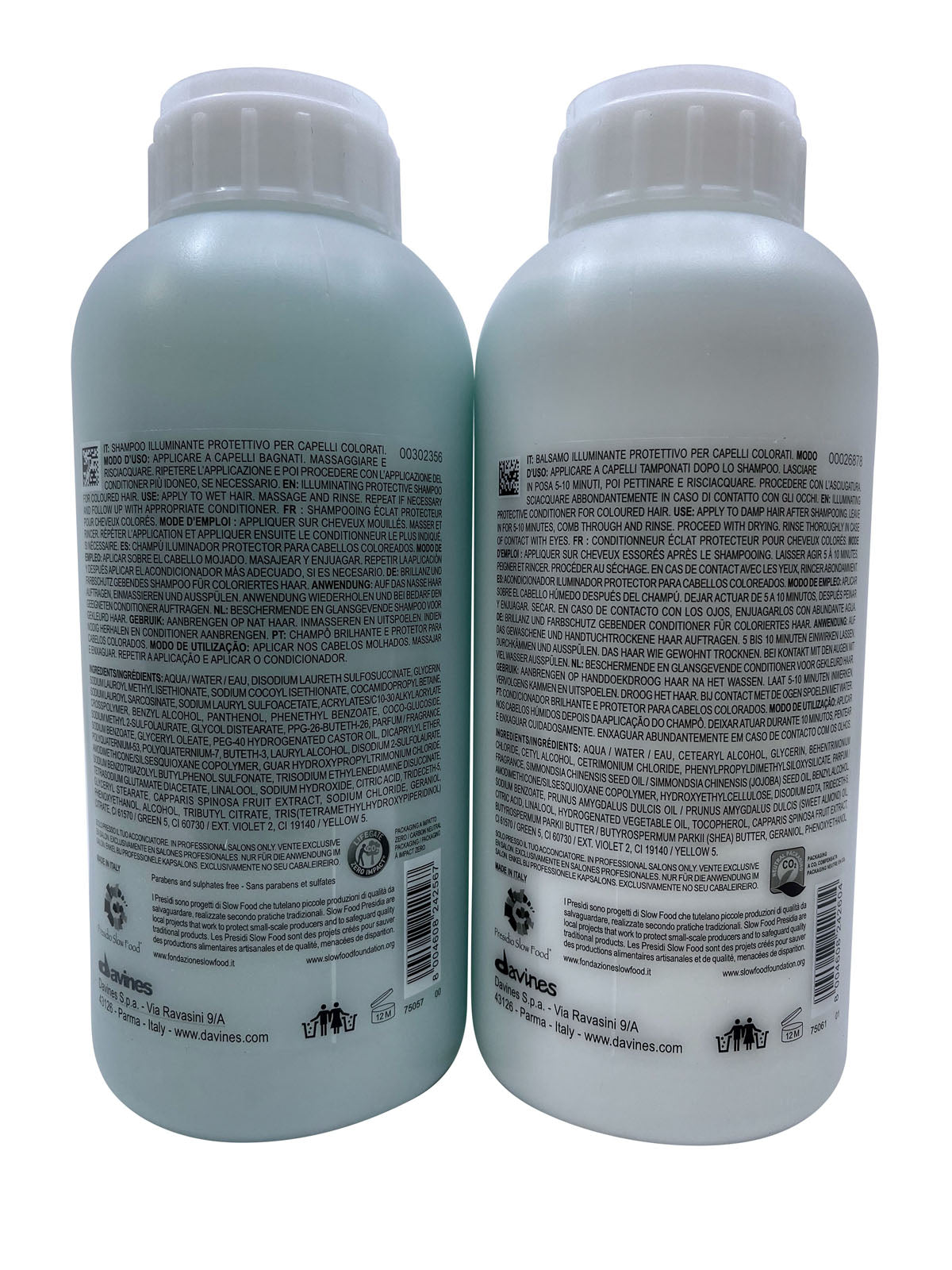 Davines Minu Shampoo & Conditioner Set Color Treated Hair 33.4 OZ Each