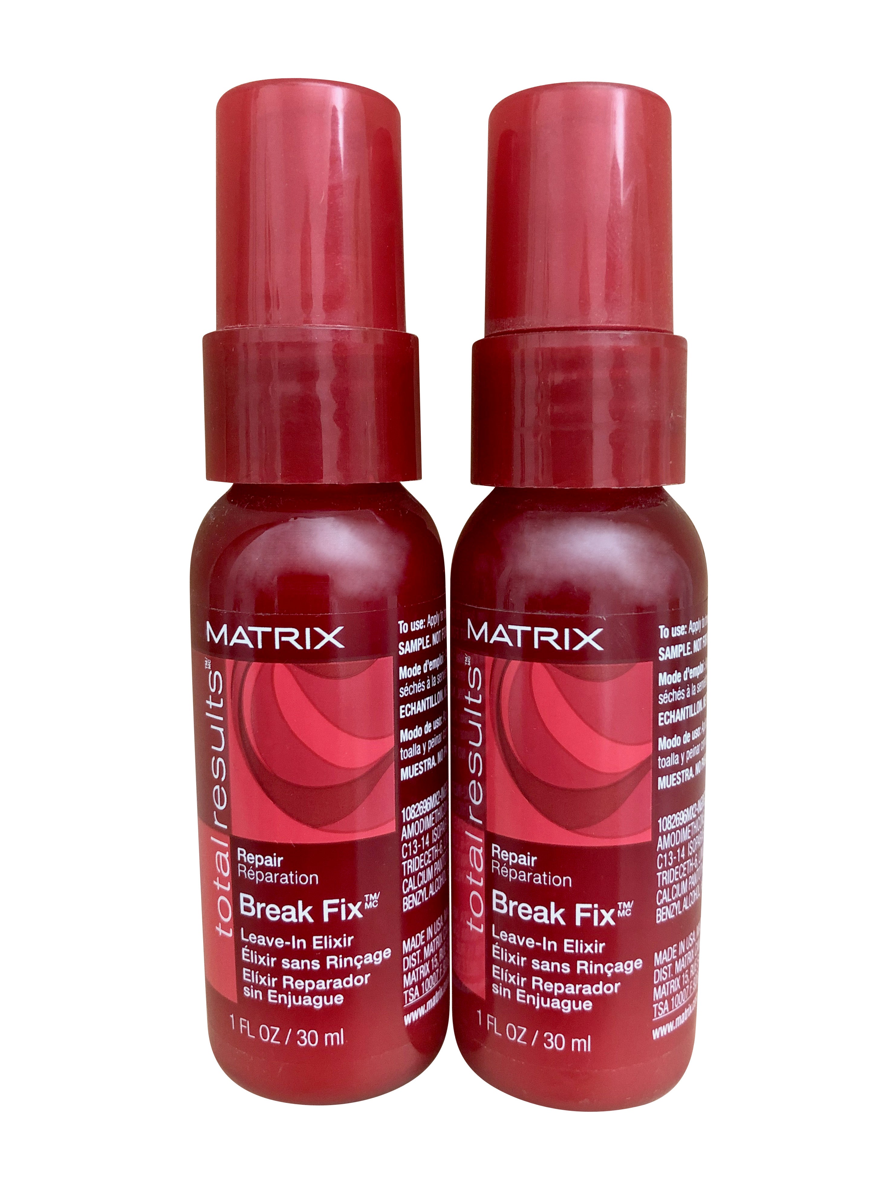 Matrix Total Results Repair Break Fix Leave In Elixir 1 OZ Travel Set of 2