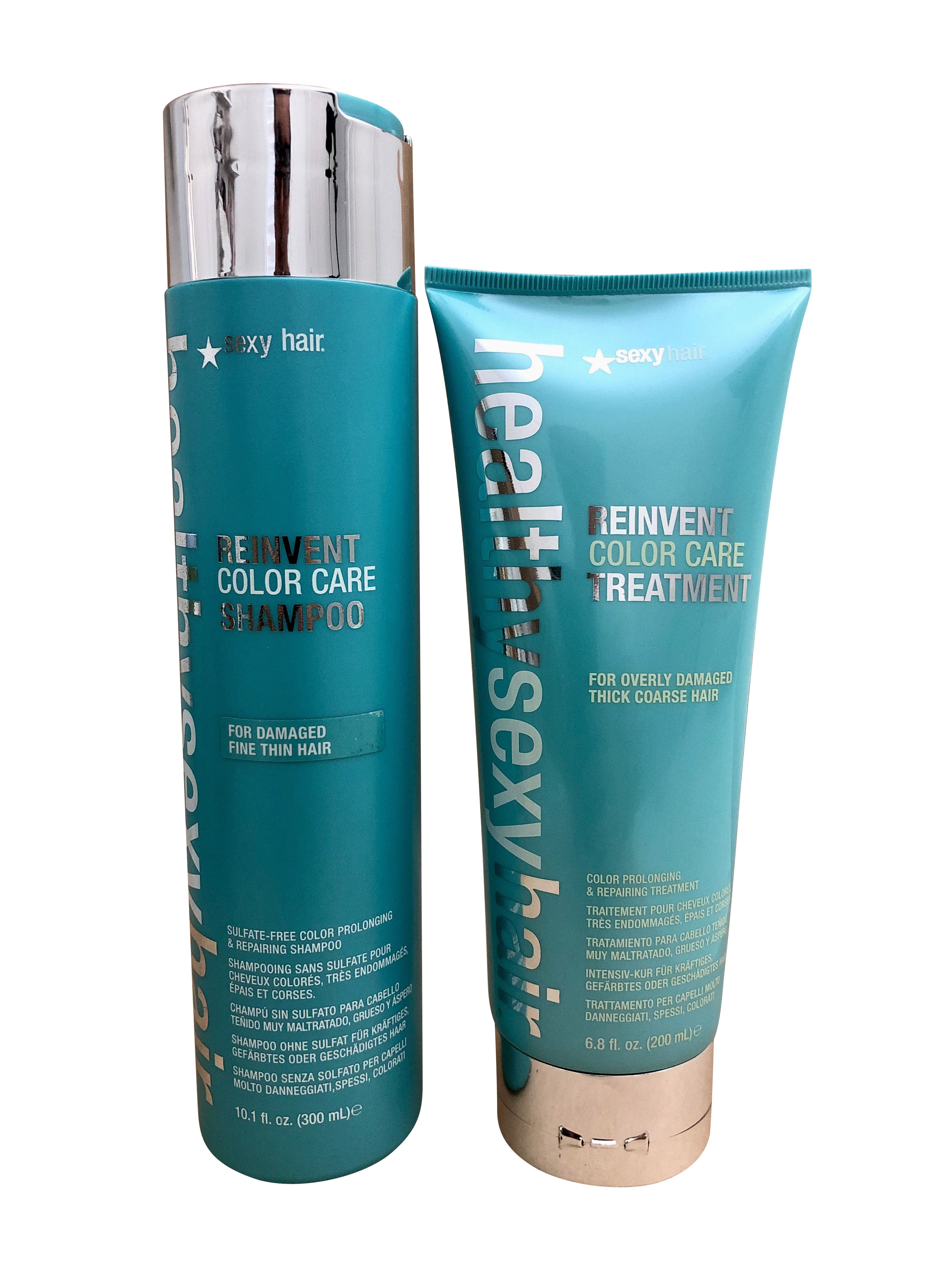 Healthy Sexy Hair Reinvent Color Care Shampoo 10.1 OZ & Treatment 6.8 OZ Set