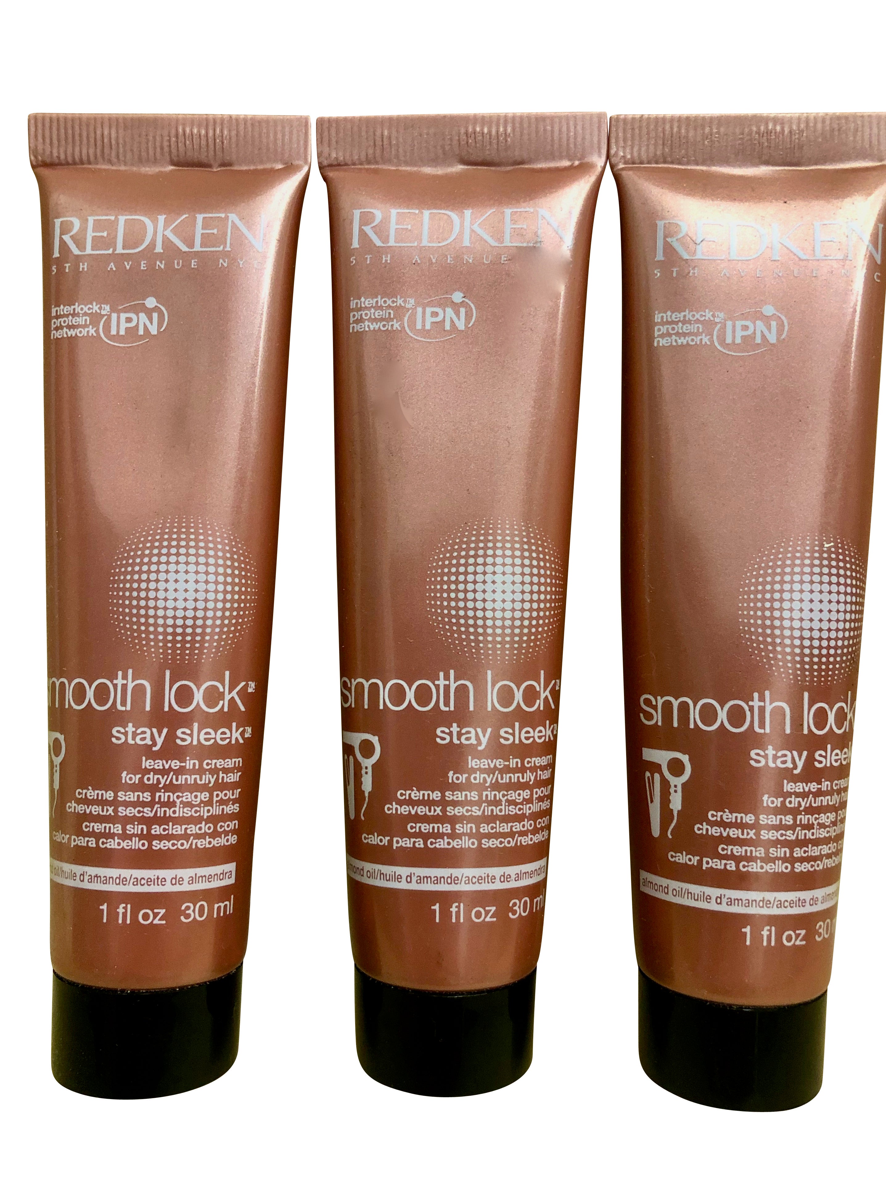 Redken Smooth Look Leave in Cream 1 OZ Travel Set of 3