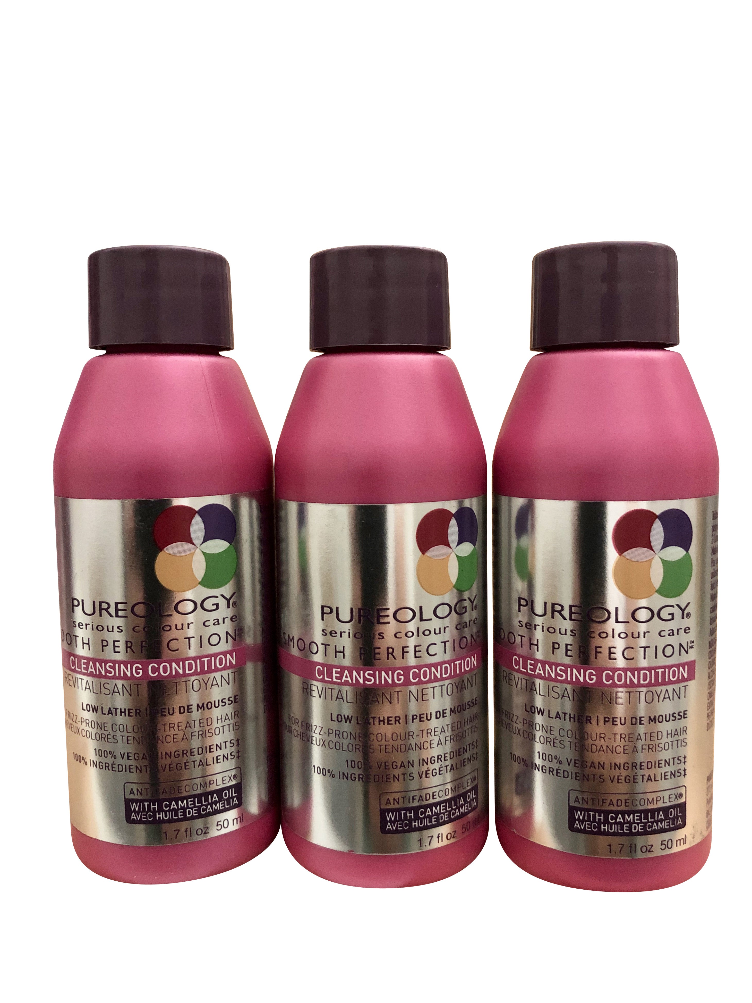 Pureology Smooth Perfection Cleansing Conditioner 1.7 OZ Travel Set of 3