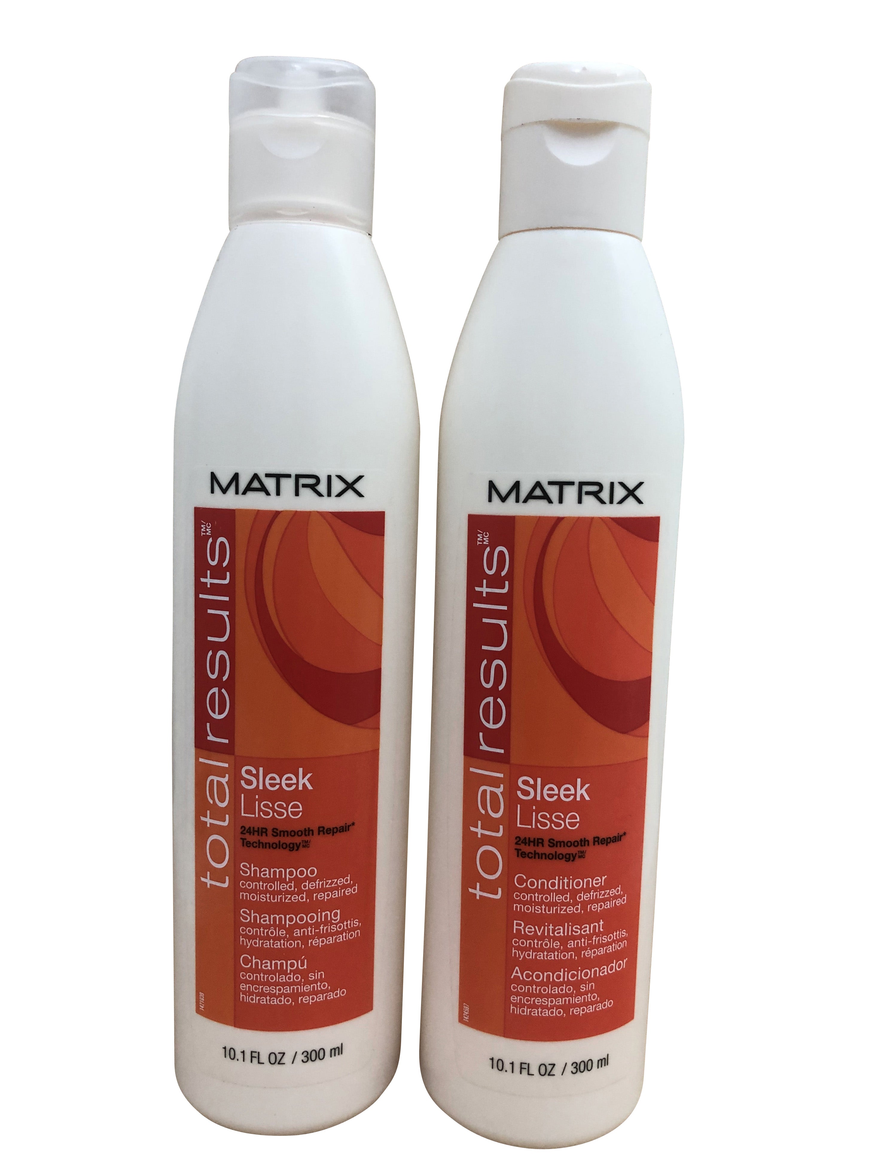 Matrix Total Results Sleek Lisse Shampoo & Conditioner Set Frizz Prone Hair 10.1 OZ