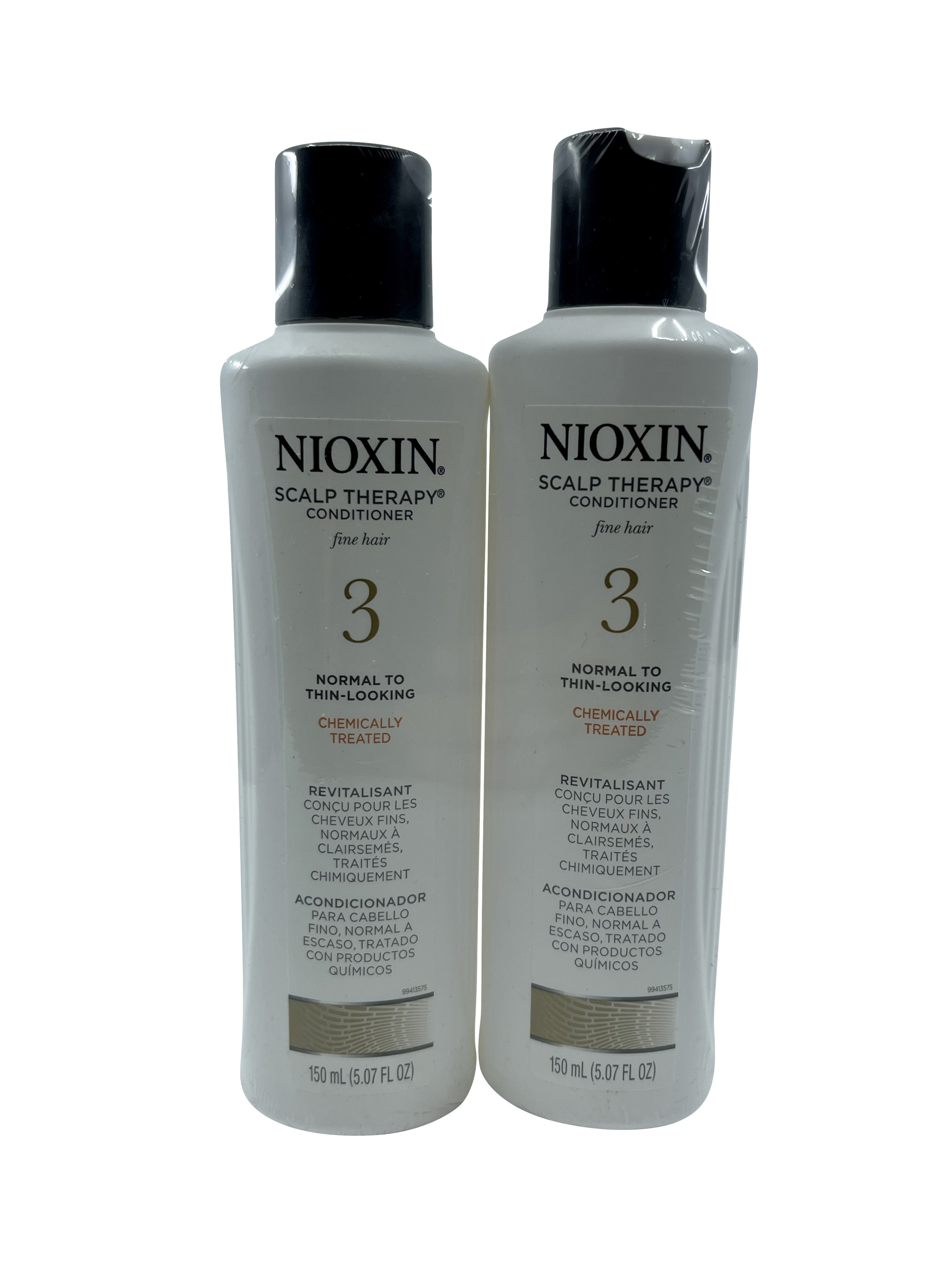 Nioxin Scalp Treatment 3 Normal Thin Chemical Treated Hair 5.07 OZ Set of 2