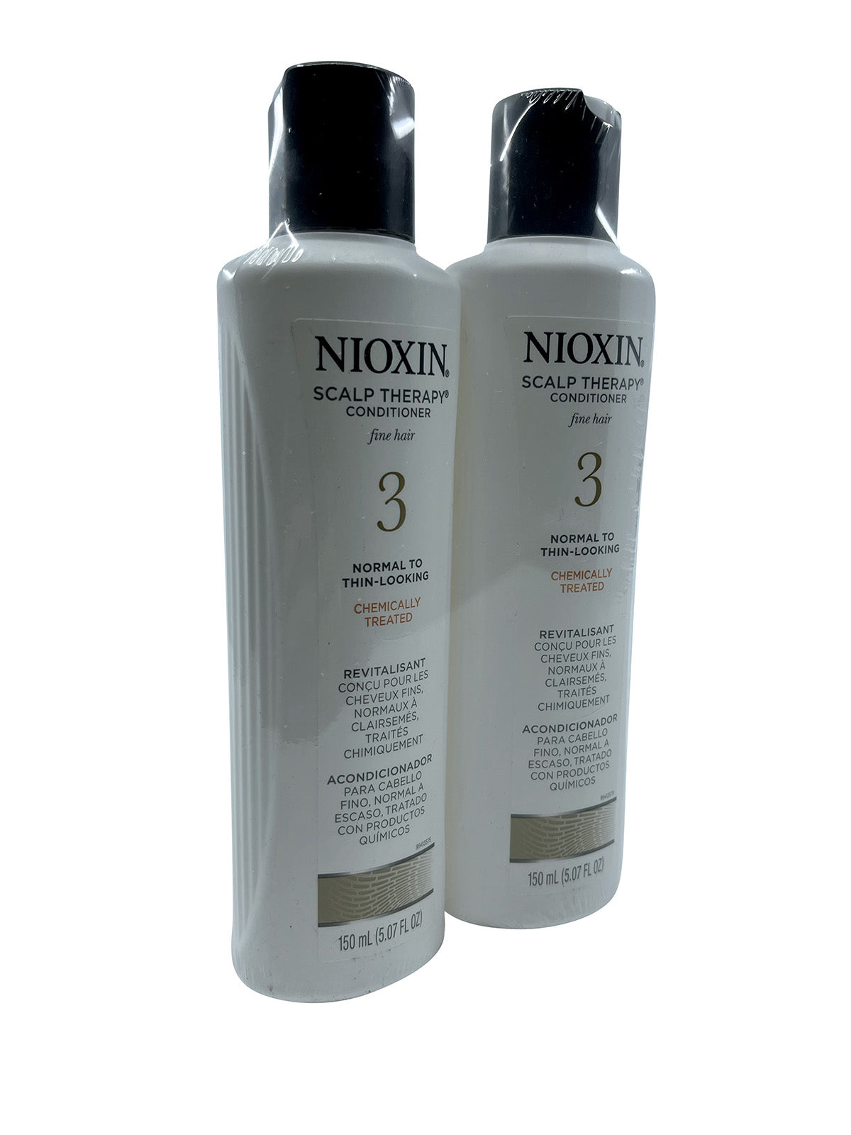 Nioxin Scalp Treatment 3 Normal Thin Chemical Treated Hair 5.07 OZ Set of 2