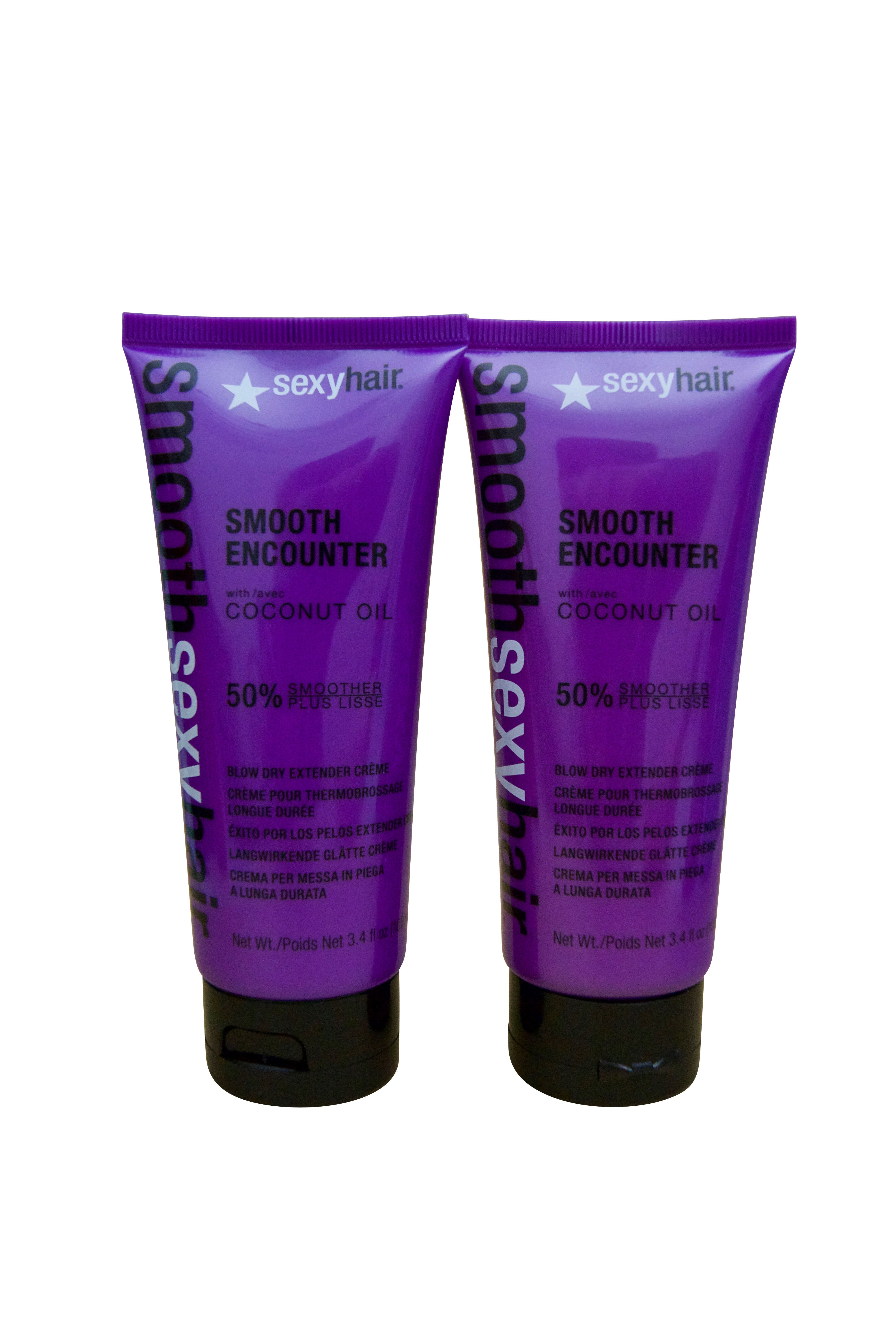 Sexy Hair Smooth Encounter Blow Dry Extender Cream 3.4 OZ Set of 2