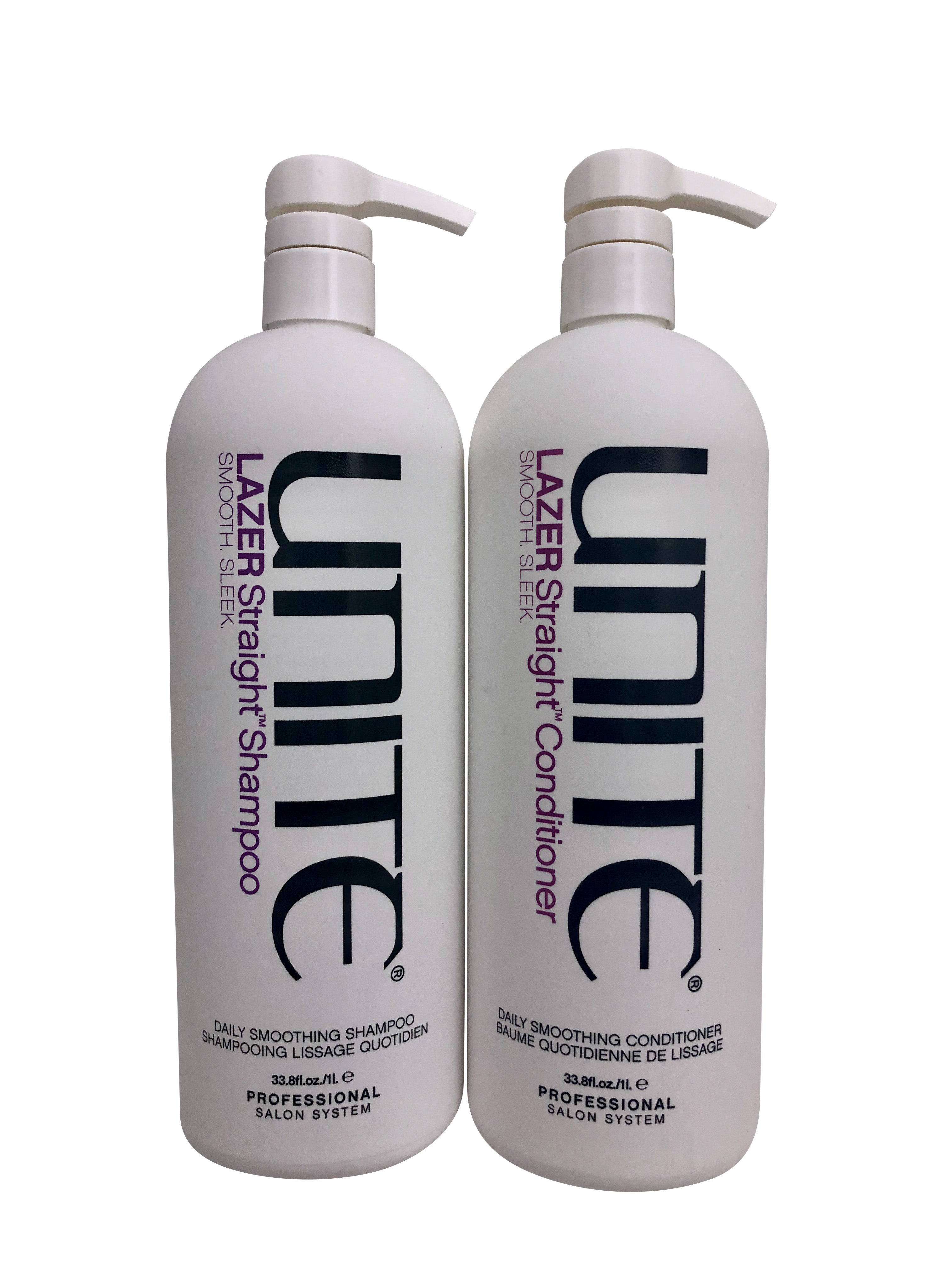 Unite Lazer Straight Daily Smoothing Shampoo & Conditioner Set 33.8 OZ Each