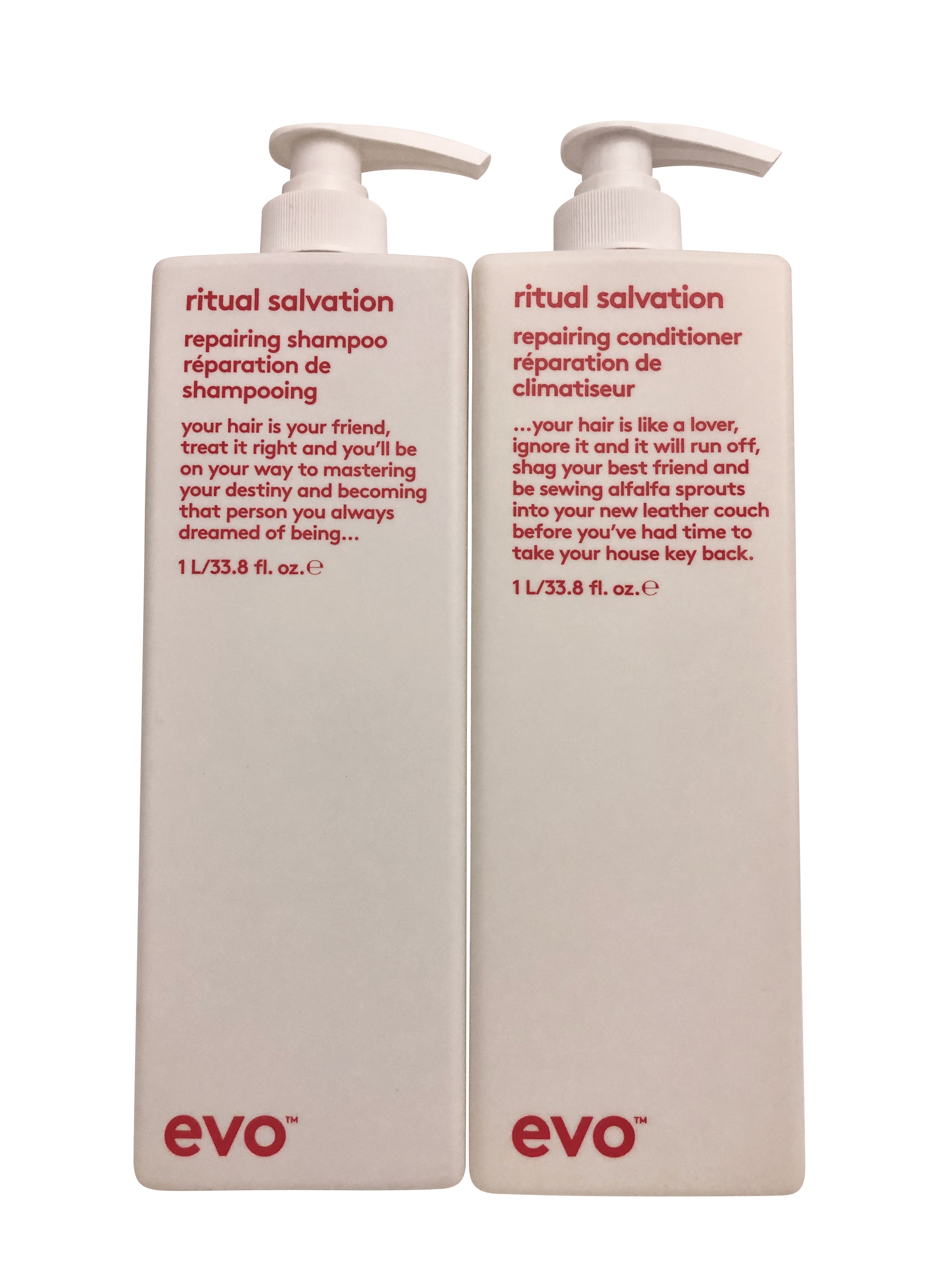 evo Ritual Salvation Repairing Shampoo & Conditioner Set 33.8 OZ Each