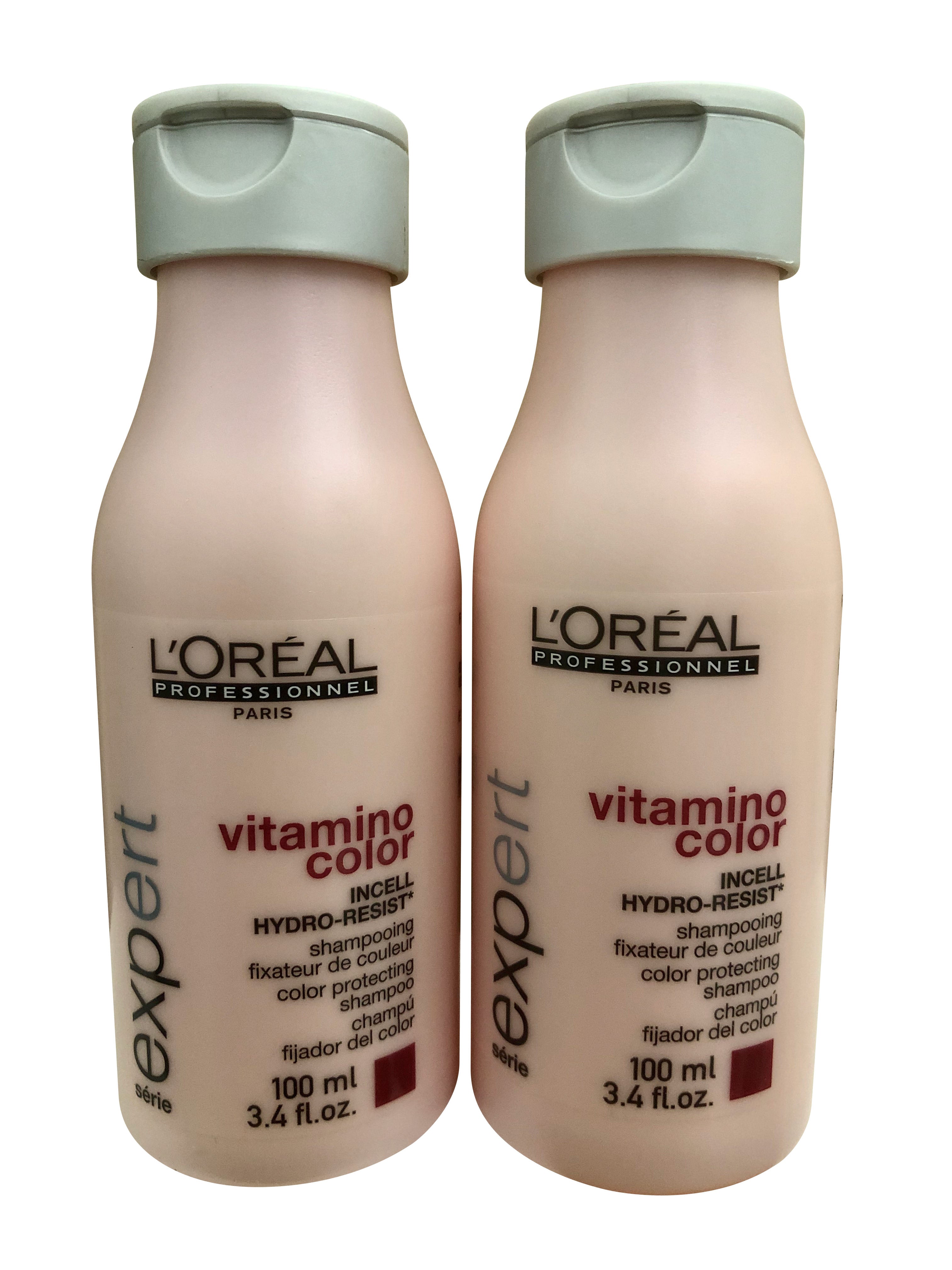 L'Oreal Vitamino Color Travel Size Shampoo 3.4 OZ set of two