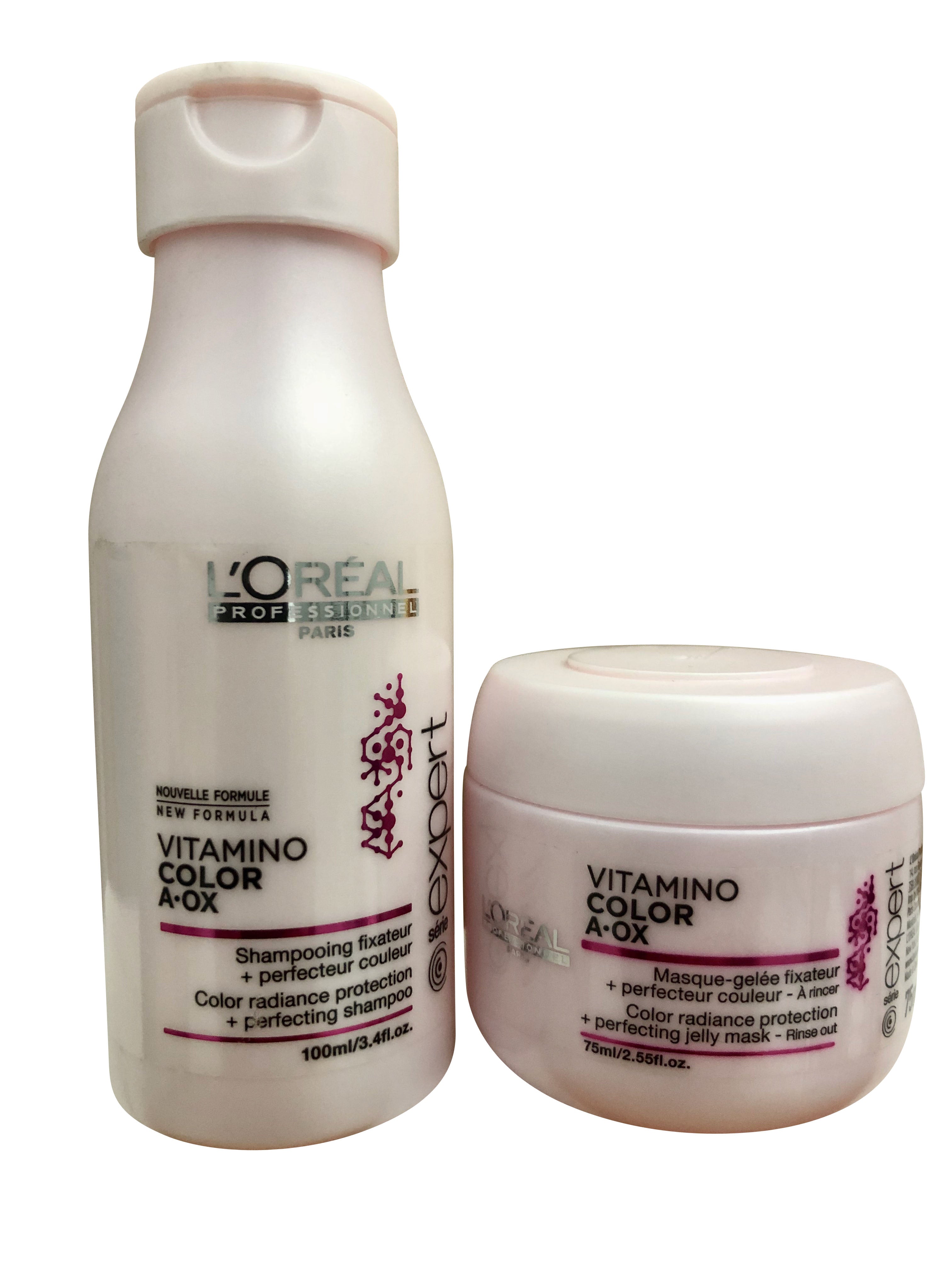 L'Oreal Vitamino Color A-OX Shampoo 3.4 OZ & Hair Masque 2.56 OZ set