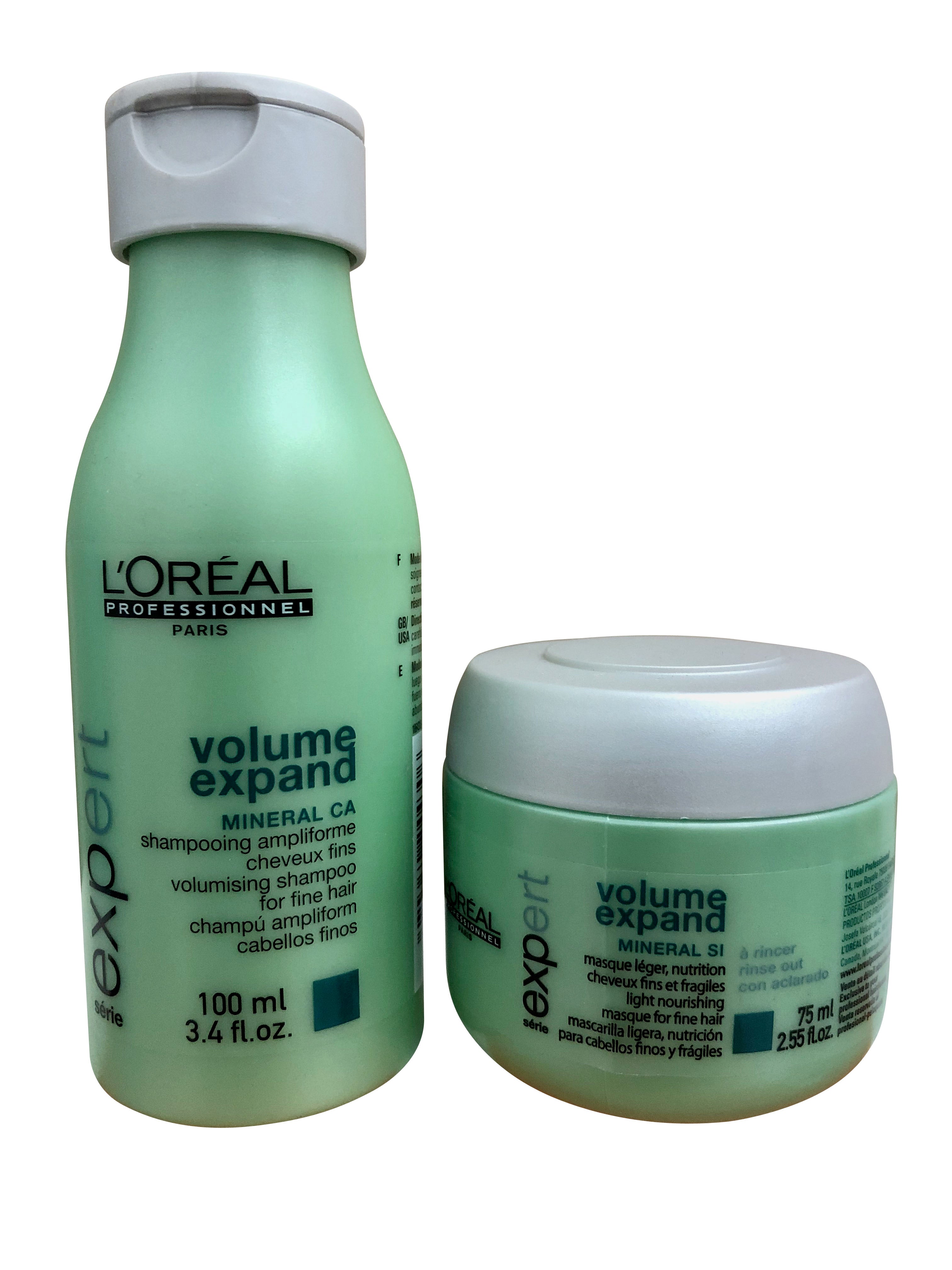 L'Oreal Volume Expand Travel Shampoo 3.4 OZ & Masque 2.56 OZ set