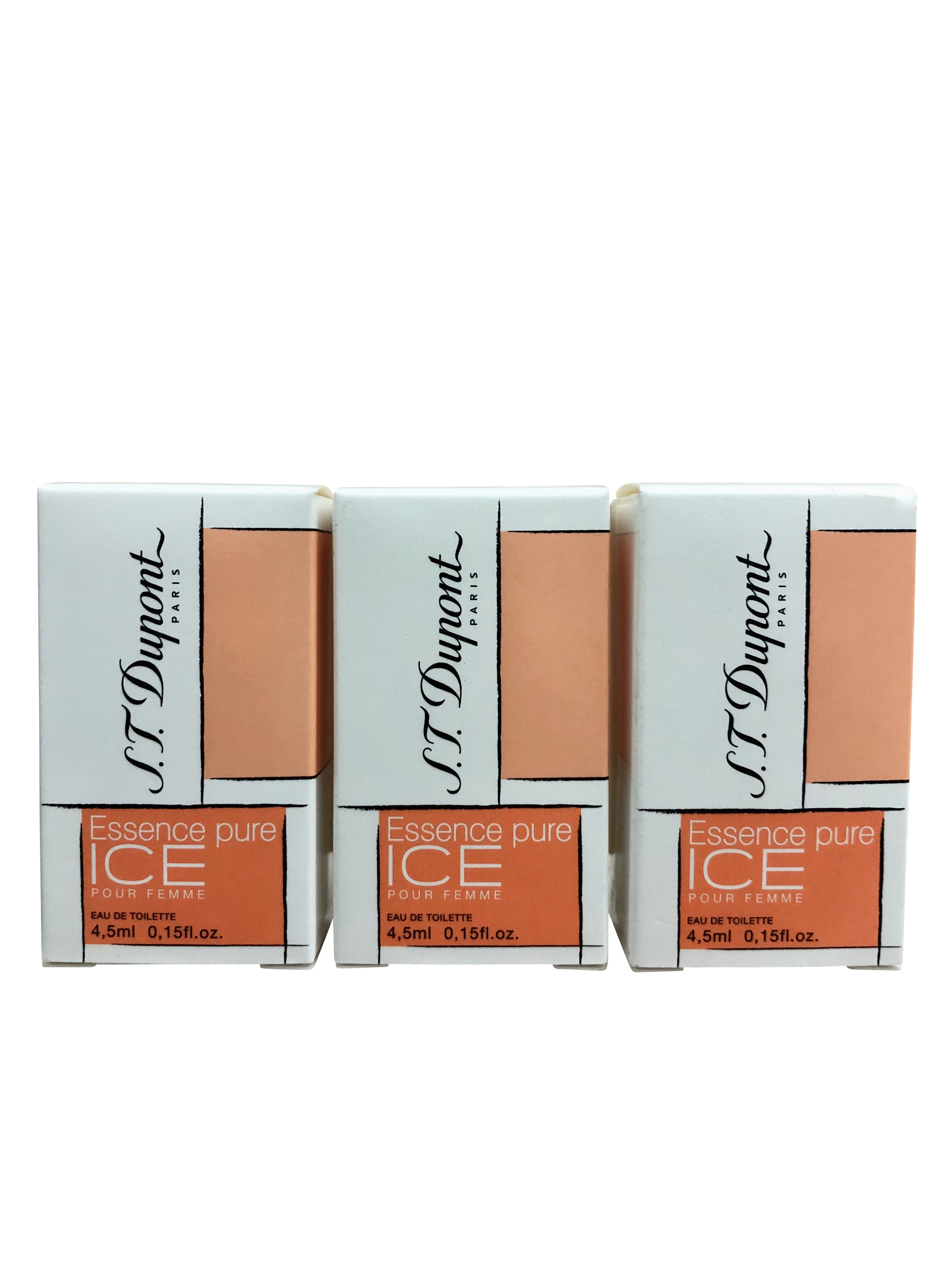 St Dupont Essence Pure Ice 4.5 ML Travel EDT Pour Femme set of 3