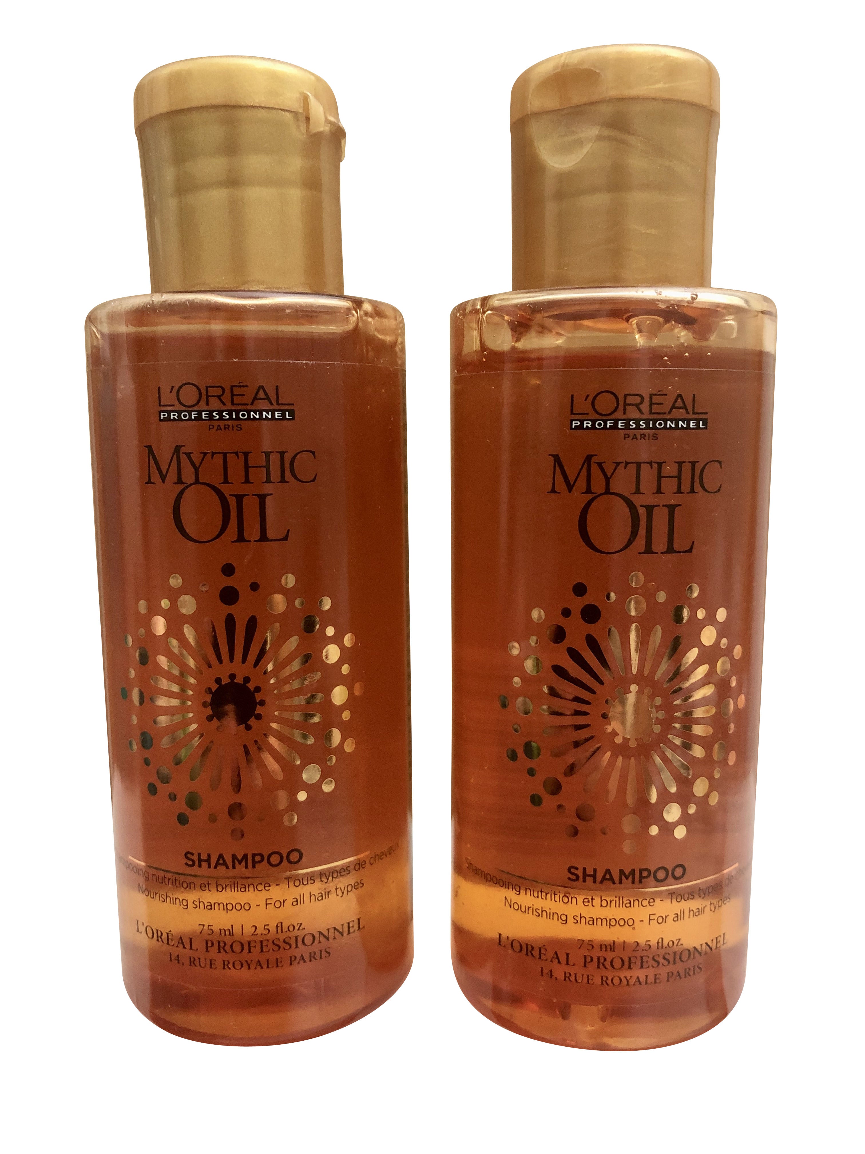 L'Oreal Mythic Oil Shampoo Travel 2.5 OZ travel set of 2