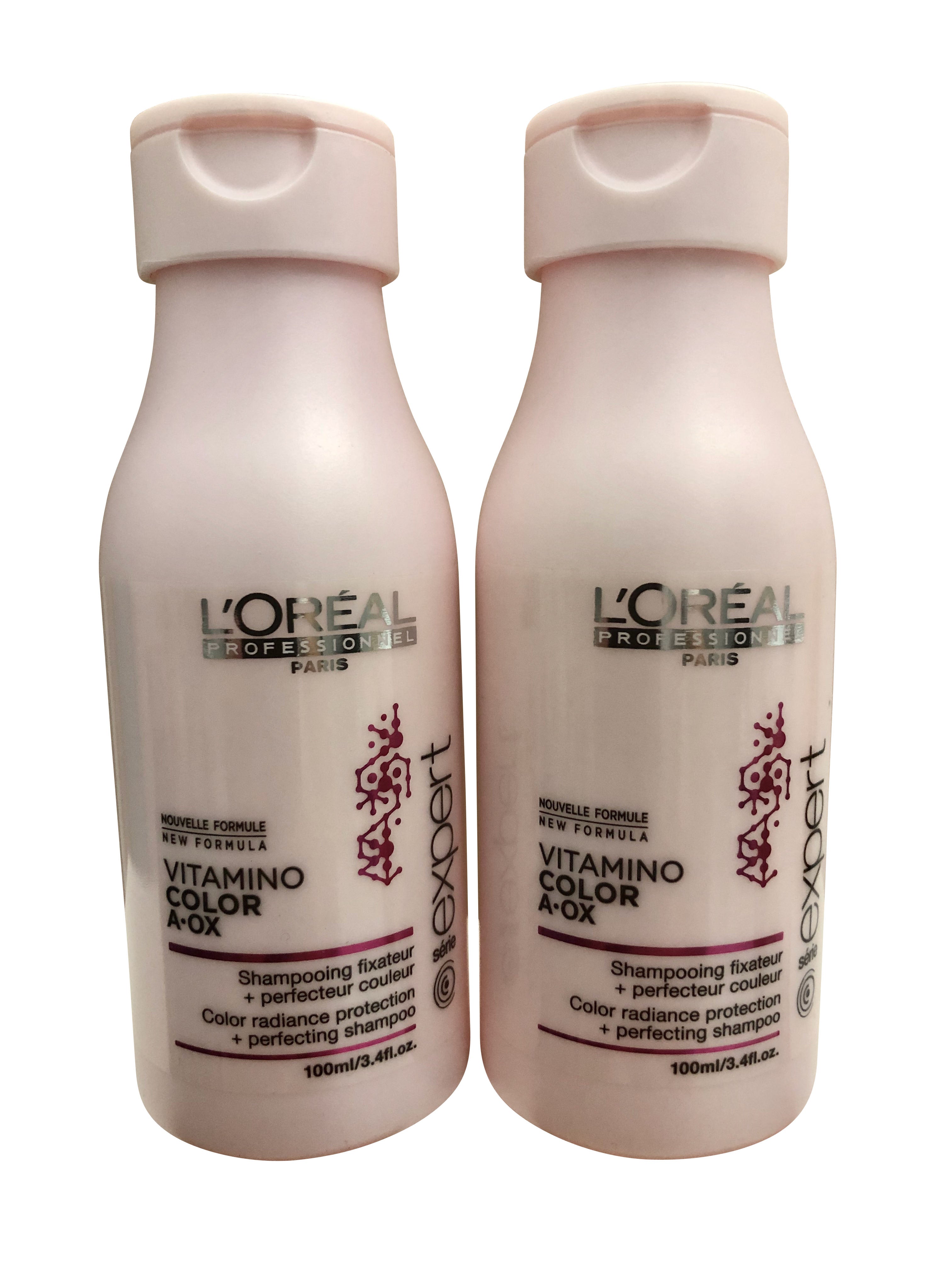 L'Oreal Vitamino Color A-OX Travel Size Shampoo 3.4 OZ set of two