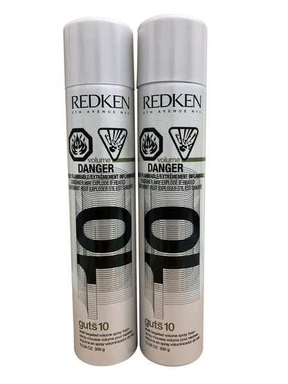 Redken Guts 10 Root Volume Spray Foam 10.58 OZ Set of 2