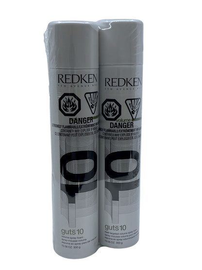 Redken Guts 10 Root Volume Spray Foam 10.58 OZ Set of 2