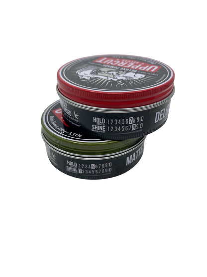 Uppercut Deluxe Matte Pomade Medium Hold & Deluxe Pomade Strong Hold 3.5 OZ Each