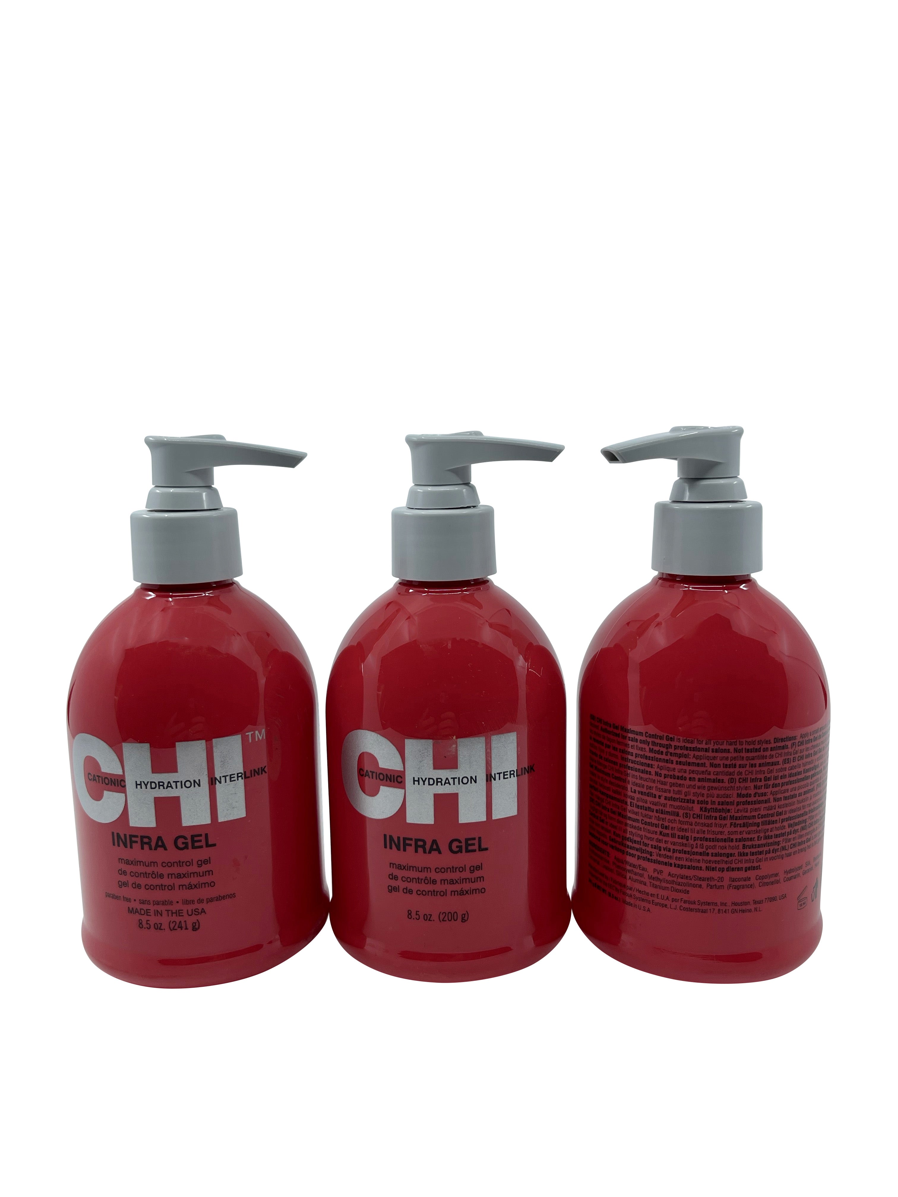 CHI Infra Gel Maximum Control Gel 8.5 OZ Set of 3