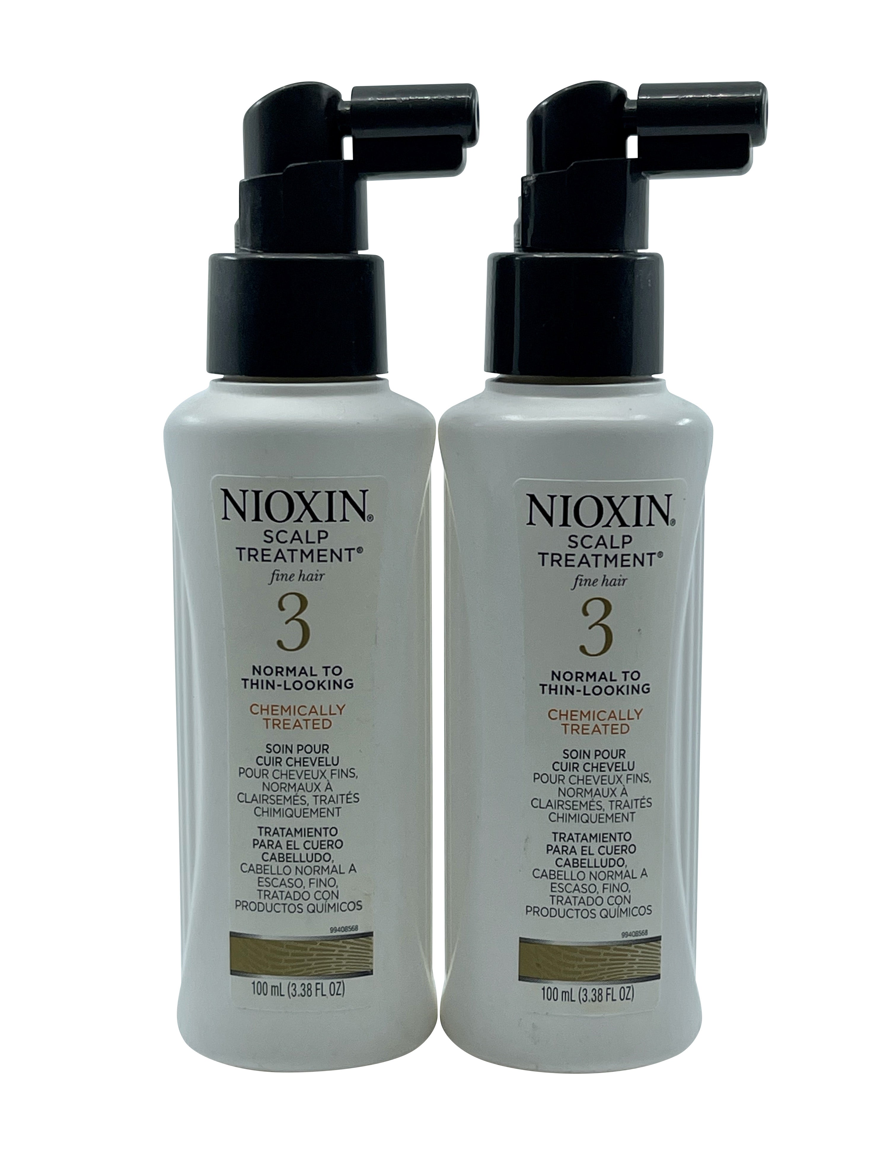 Nioxin Scalp Treatment 3 Normal & Thin Hair 3.38 OZ Set of 2