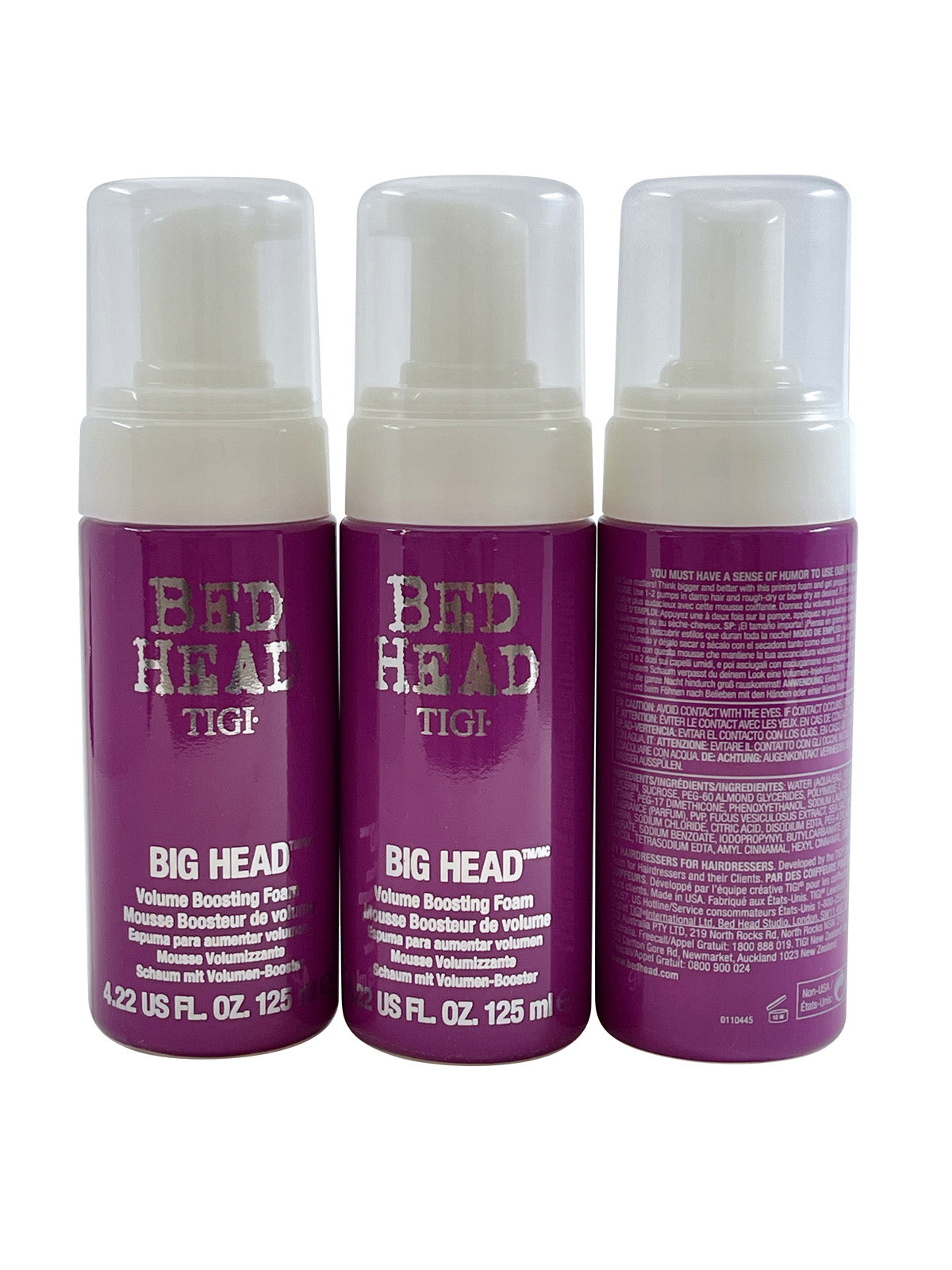 Bed Head Big Head Volume Boosting Foam 4.22oz (Pack of 3)