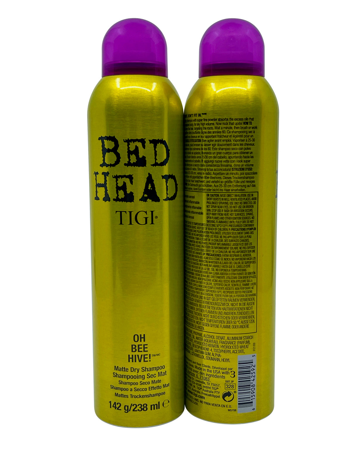 TIGI Bed Head Oh Bee Hive Matte Dry Shampoo 5 OZ Set of 2