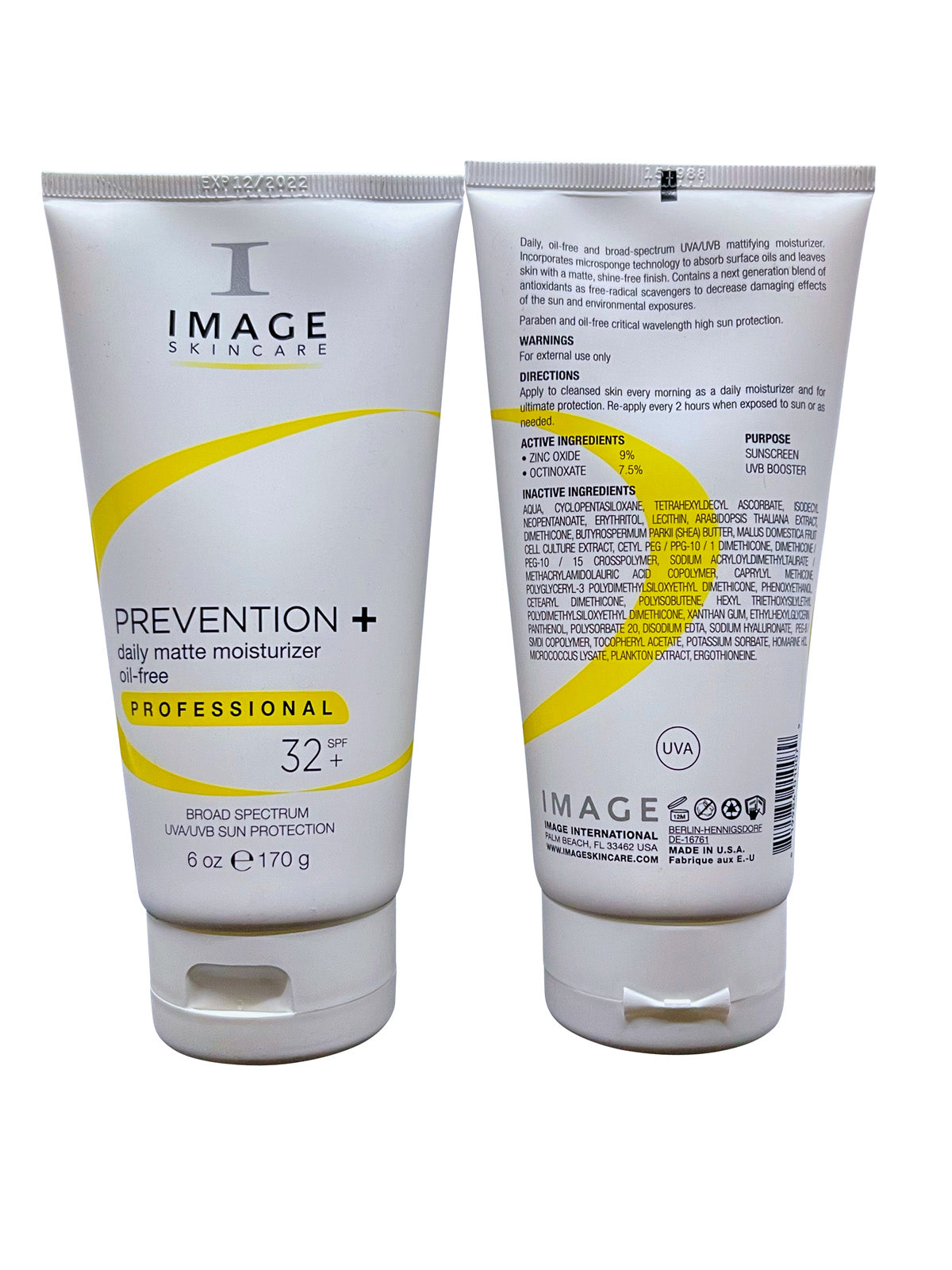 Image Skincare Prevention + Daily Matte Moisturizer SPF 32 6 OZ Set of 2